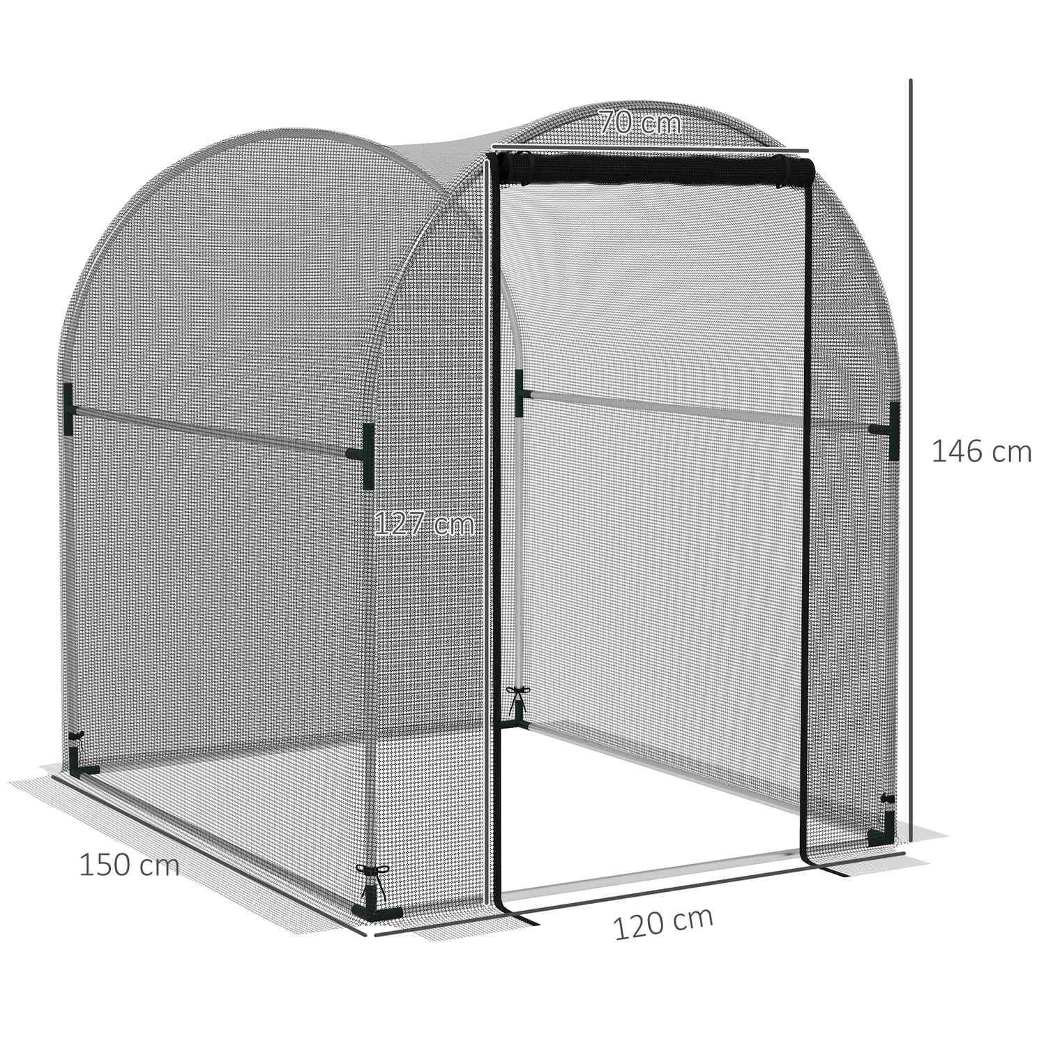 Garden Net Växtskydd Tältdörr Insektsskydd Stål Svart 1,2X1,5X1,5M