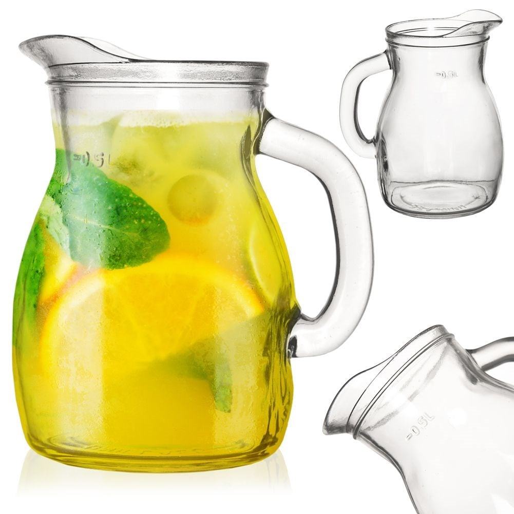Glaskanna 500 ml med Pip och Mätgradering för Alla Drycker