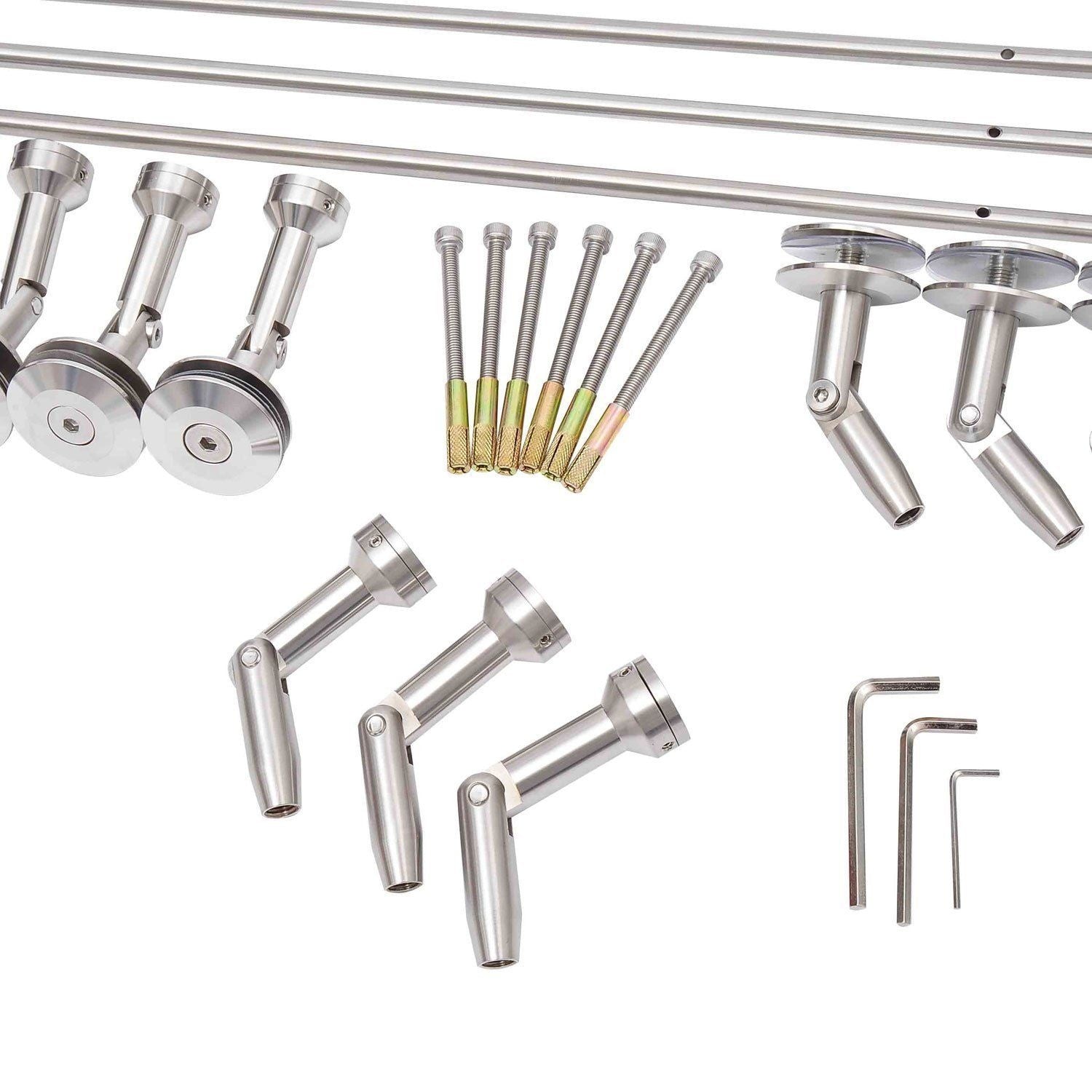 Glaskapell - Säkerhetsglas, Rostfritt Stål, 200x90 cm