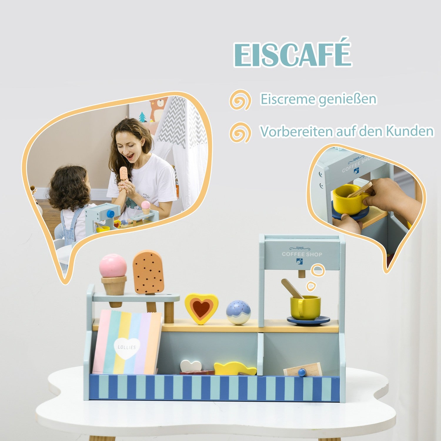 Glassbutik för barn, Ljusblå, 2-5 år