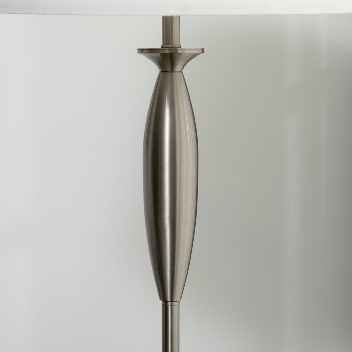 Golv- & bordslampssats, Silver & Vit, E27, 3-delad