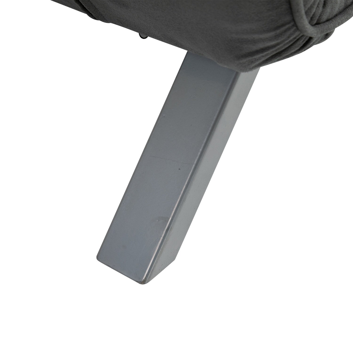 Grå 3-i-1 bäddsoffa, mockaimitation, 2-sits med armstöd