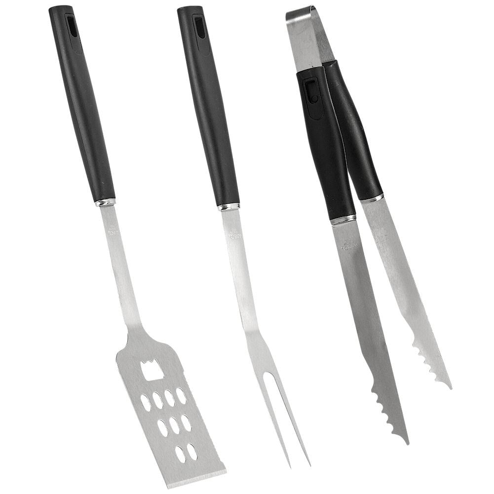 Grillredskap-set: Rostfritt stål, bekväma handtag, enkel förvaring