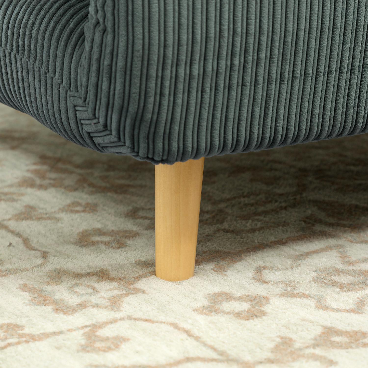 Grön justerbar manchester hopfällbar bäddsoffa – 82 x 89 x 83 cm