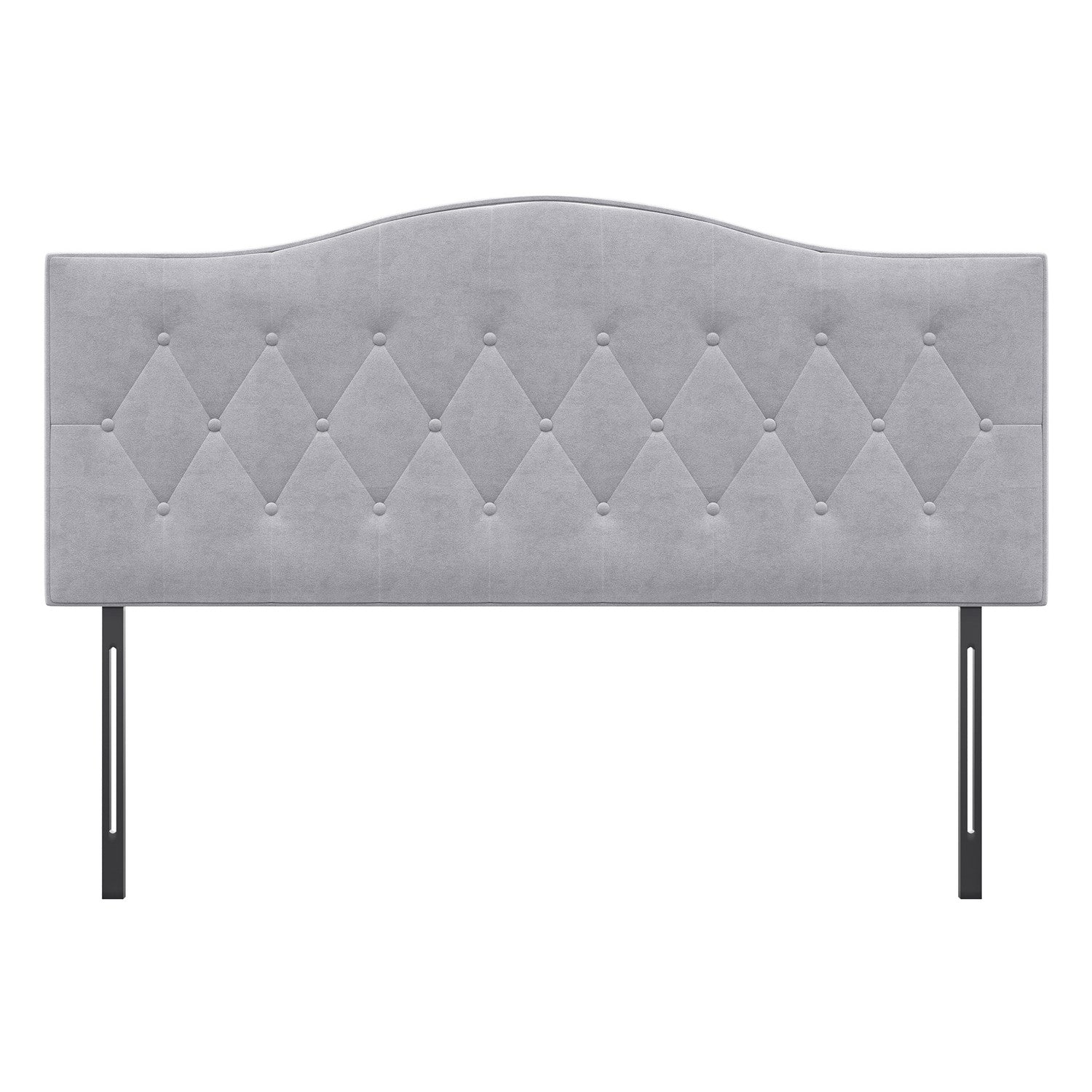 Grå vadderad sänggavel – Modern design, 185x134 Cm