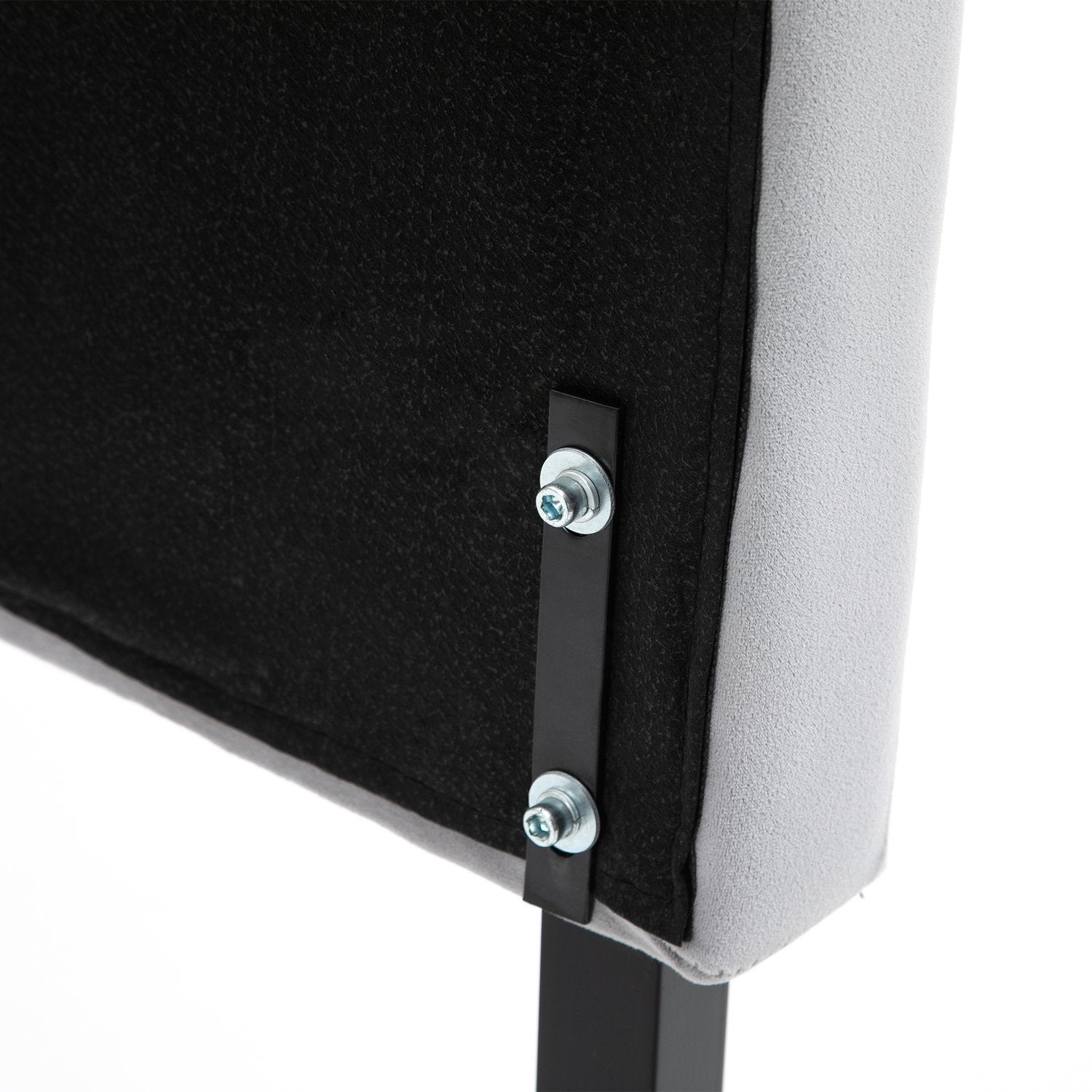 Grå vadderad sänggavel – Modern design, 185x134 Cm