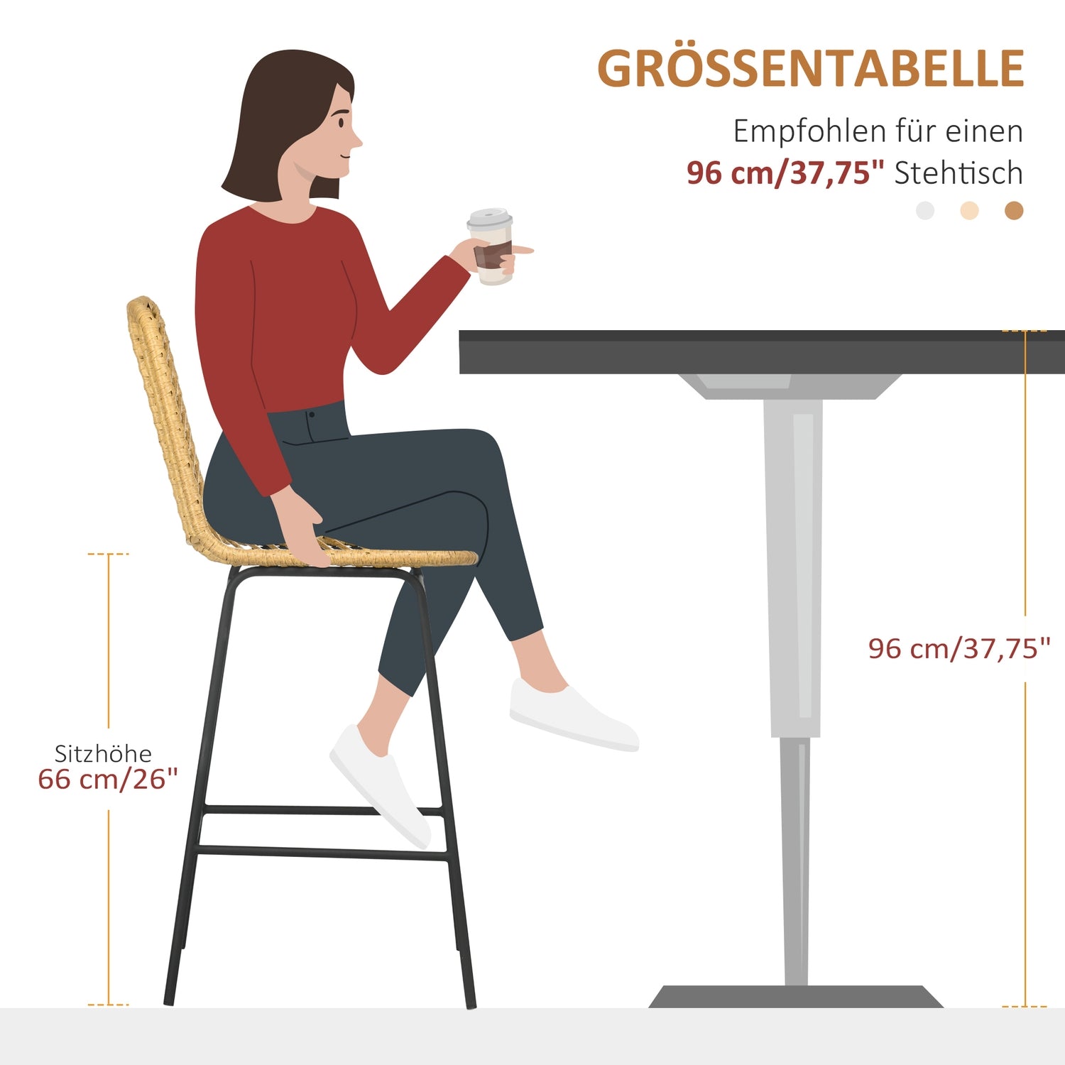 Gula stålbarstolar Set om 2 med ryggstöd, Boho Design