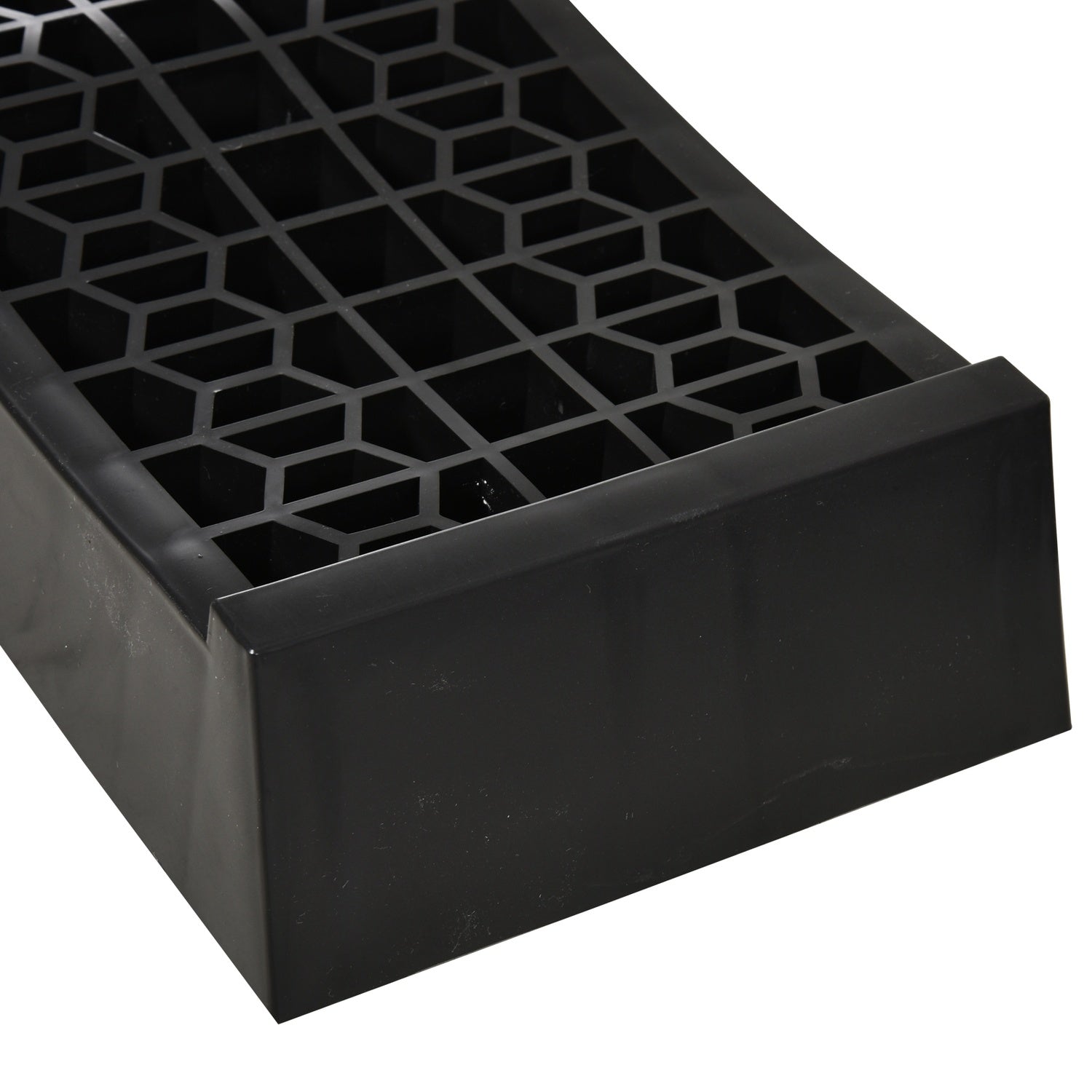 Gummitröskelrampsats, svart, 70x20x8 cm, trottoarkant