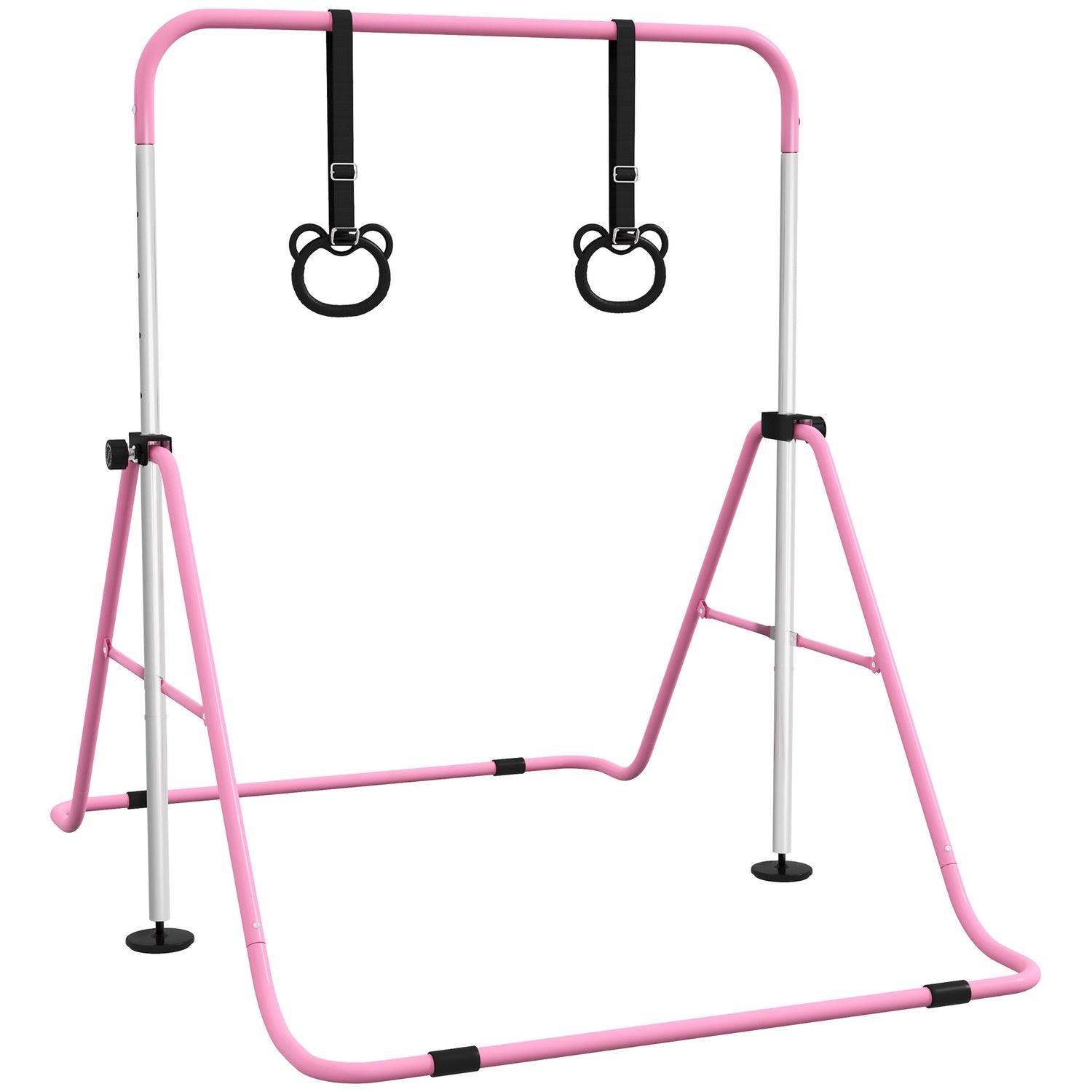 Gymnastikstång för barn, Justerbar, Rosa stål, 50 kg Kapacitet