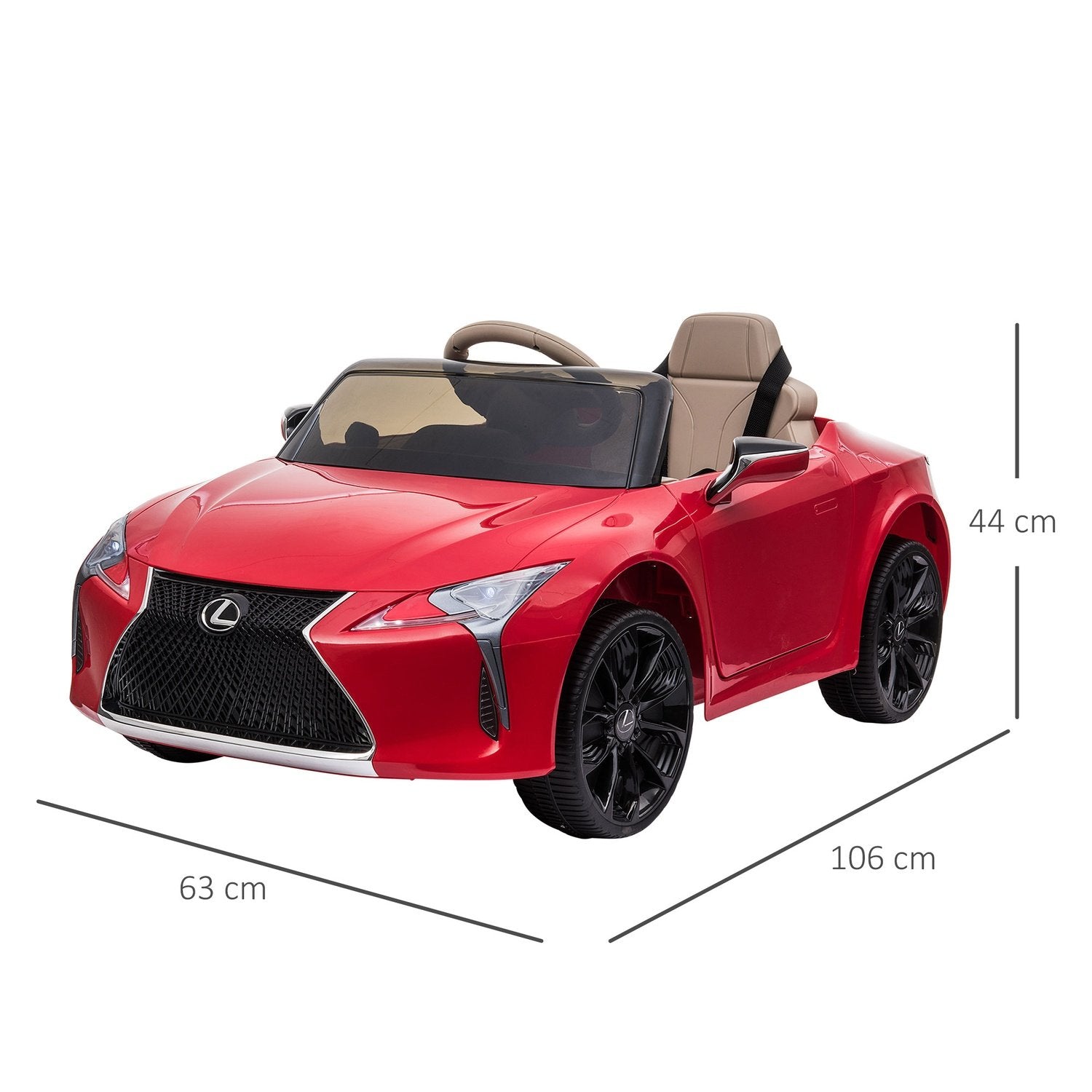 Barnbil Officiellt Licensierad Lexus Lc500 Elbil, 2,4G Fjärrkontroll, Mp3/Usb, Ljus & Musik, 3-6 År