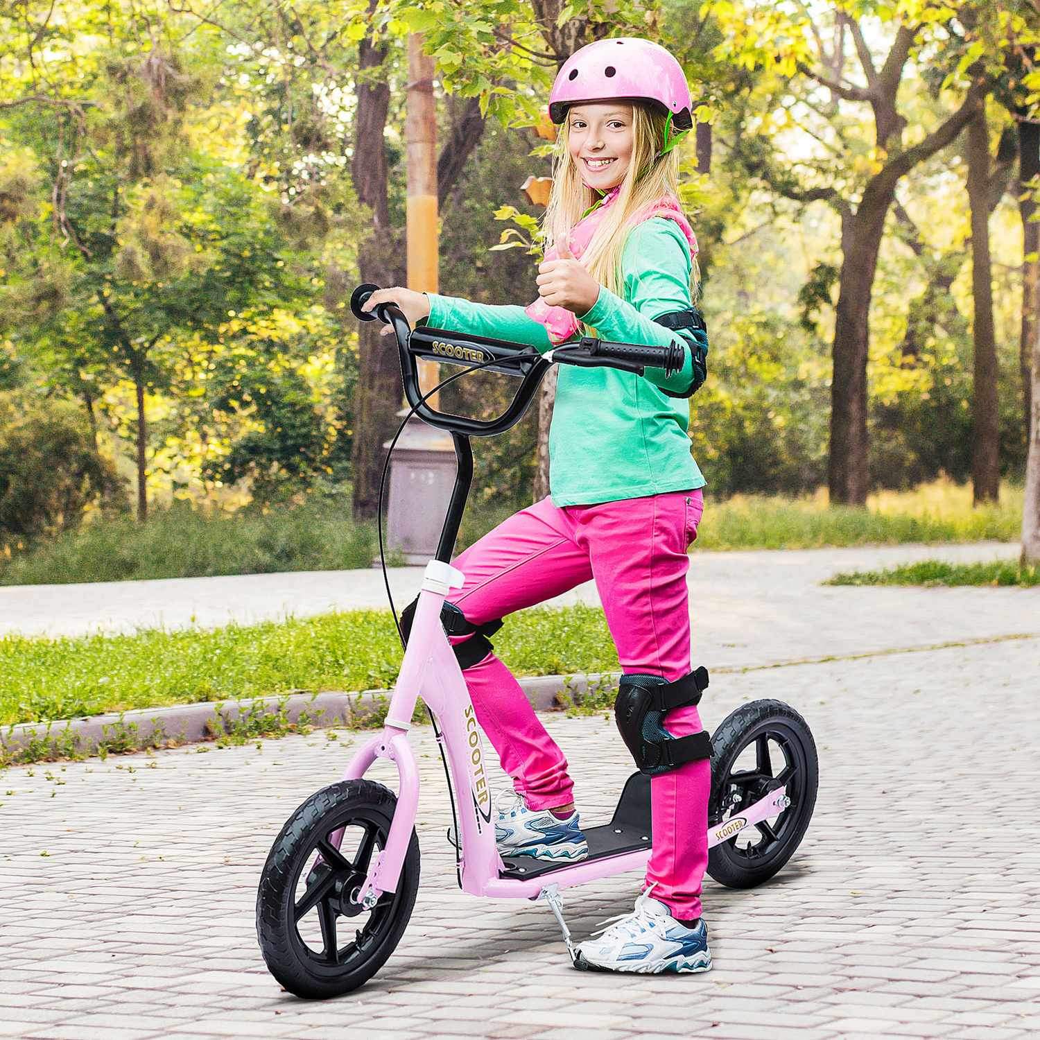 Barnsparkcykel 12 Tum Med Bakbroms, Höjdjusterbar Sparksparkcykel I Rosa, Stål Och Eva, För Barn