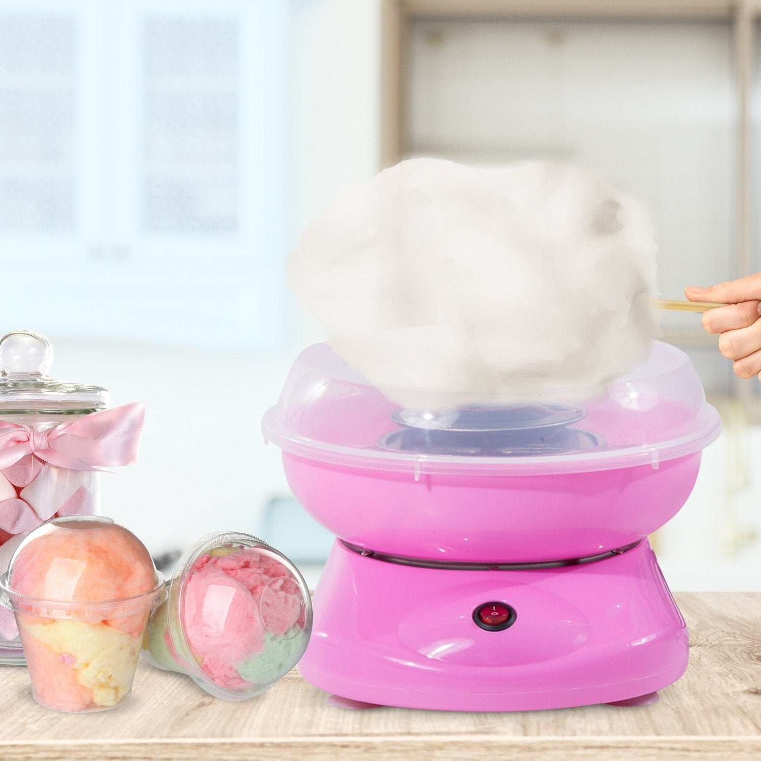 Sockervaddsmaskin Candy Floss Machine Candy Floss Machine (Modell 1/Rosa)