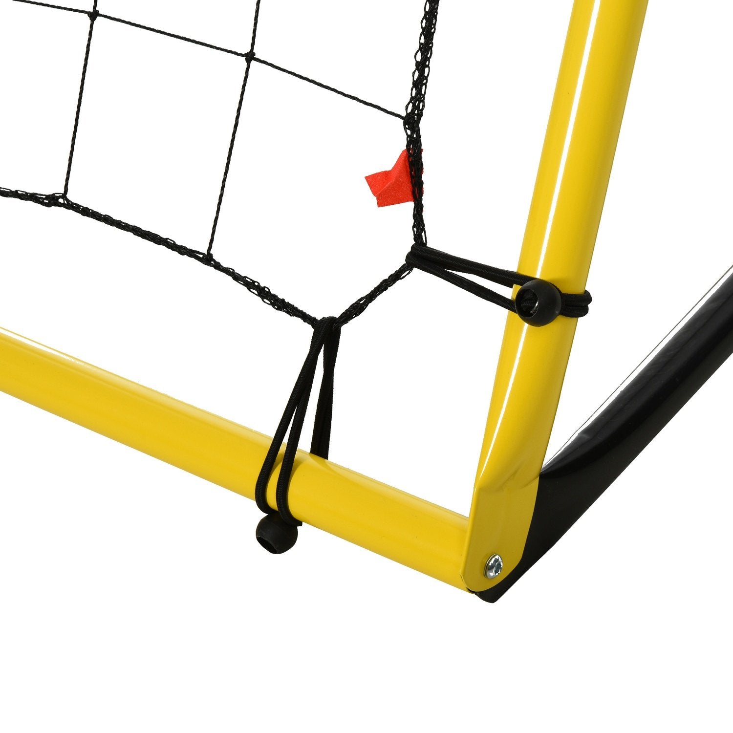 Kickback Football Rebounder Goal Rebound Wall Net För Fotboll, Basket, Baseboll, Gul+Svart, 184X63X123 Cm