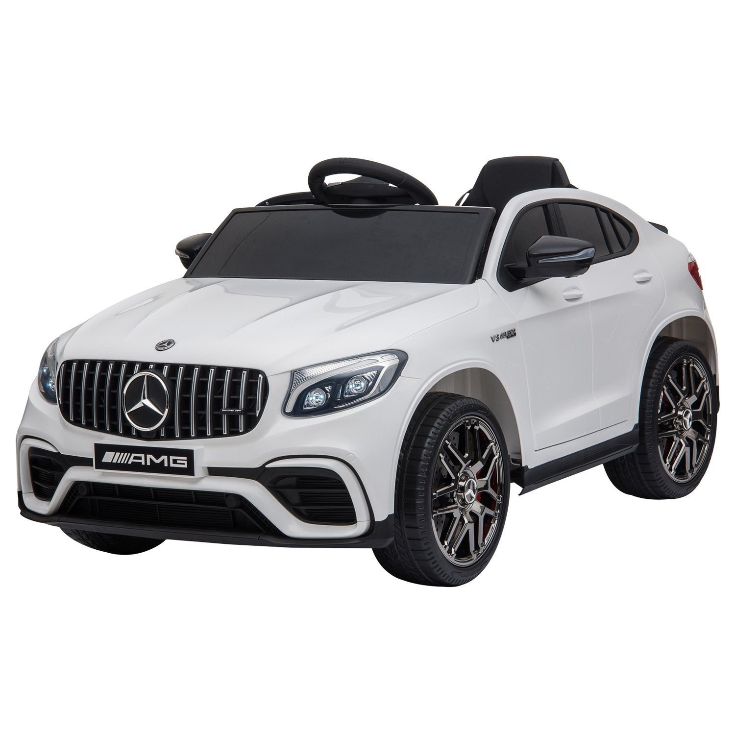 Mercedes-Benz Amg Gla45 Licensierad Elbil För Barnfordon Med Fjärrkontroll, Mp3, Säkerhetsbälte, 37-60 Månader, Vit