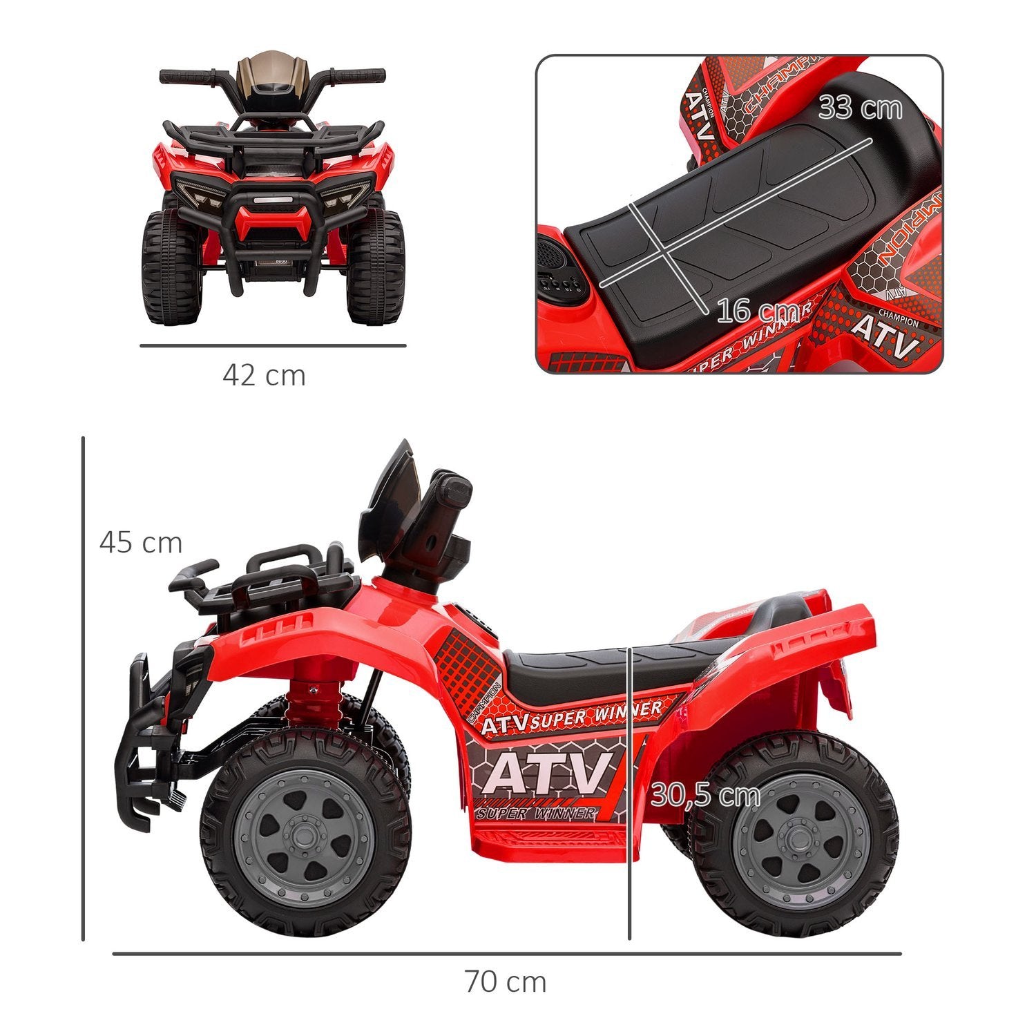 Mini Elektrisk Quad För Barn 18-36 Månader, Barnvagn Med Frontljus, Barns Motorcykel Elektrisk Quad, Rosa