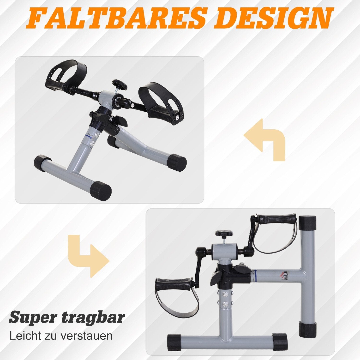 Mini Träningscykel, Mini Cykel Ben Tränare, Fitness Pedal Tränare, Arm Tränare, Hopfällbar, Kontinuerligt Motstånd, För Rehabilitering