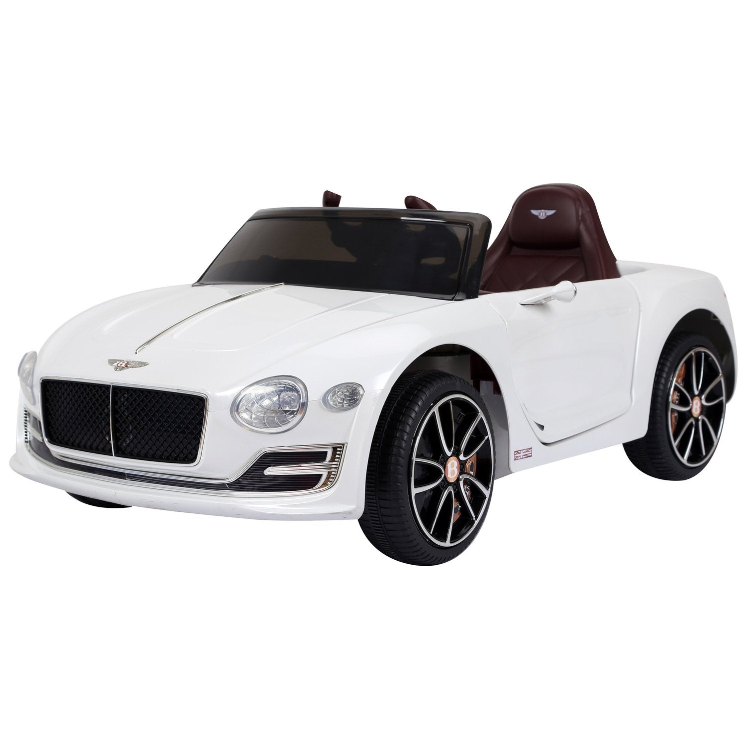 Barnbil Barnfordon Elbil Bentley Gt Licensierad Med Fjärrkontroll 2 X 390 Motorer Vit 108 X 60 X 43 Cm