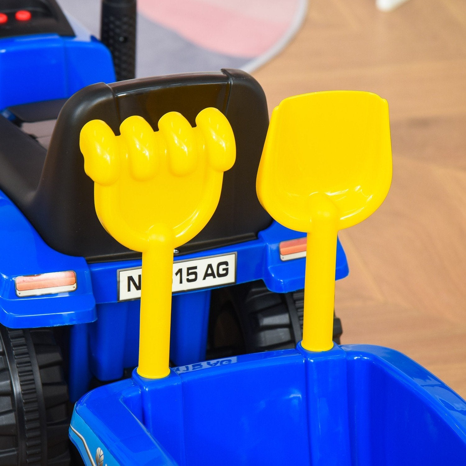 Barnbil Barnbil Åkbil New Holland Åkbil Klassisk Bil Gånghjälp Med Horn Plast Metall Blå