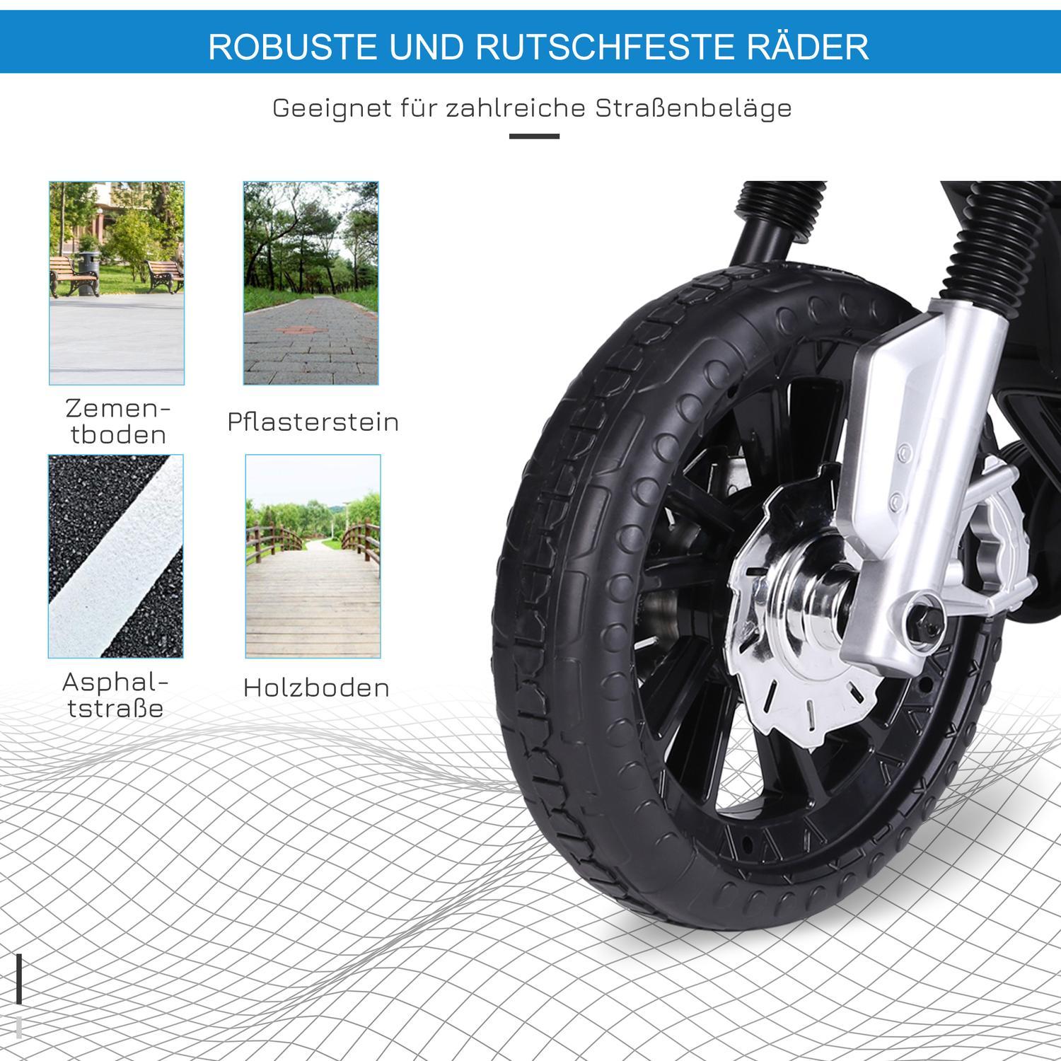 Barnmotorcykel Barnelmotorcykel För Barn 3-6 År Lätt Musik Mp3 Elfordon Med Träningshjul Max 3 Km/H Metall + Plast