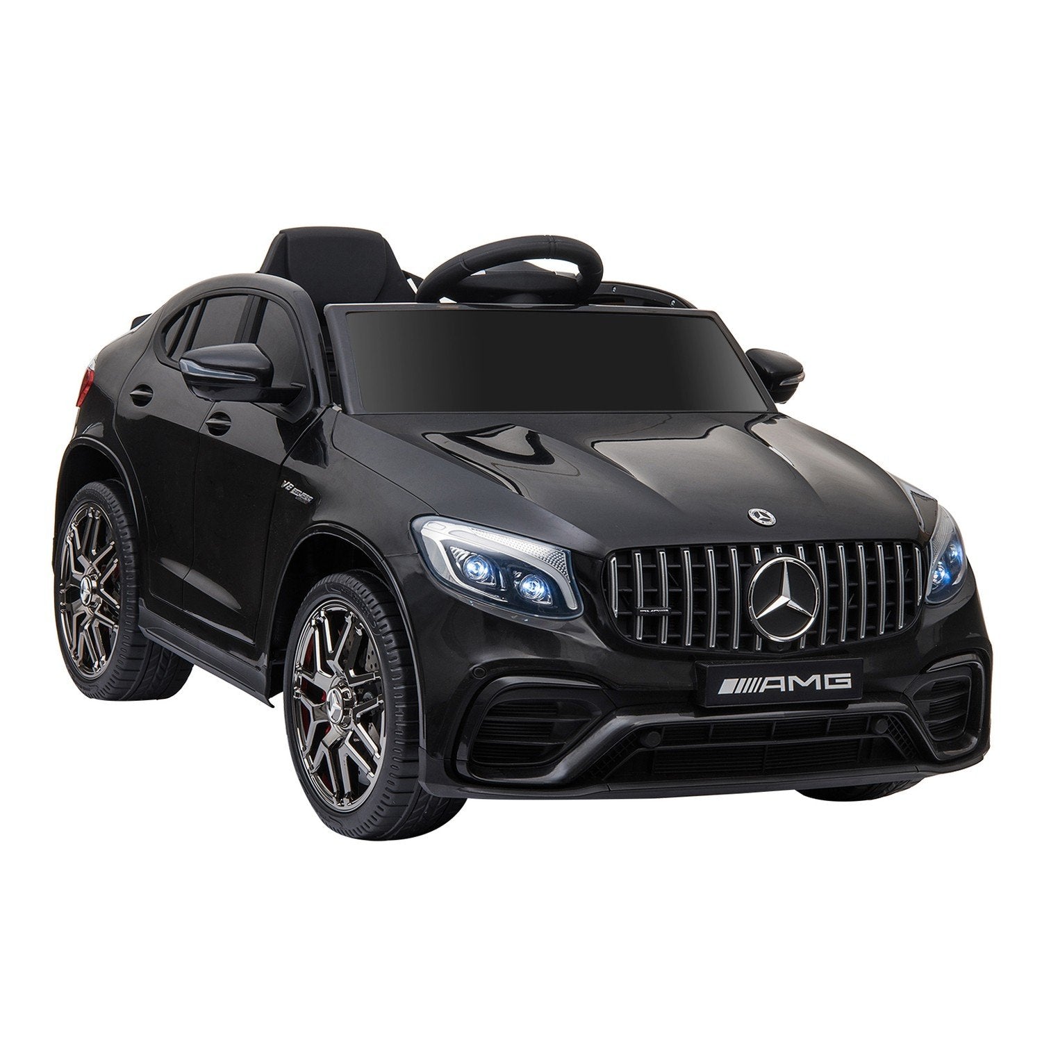 Barnfordon Mercedes-Benz Amg Gla45 Licensierad Elbil Med Fjärrkontroll 2 X 35W Motorer Mp3 Säkerhetsbälte 37-60 Månader Svart