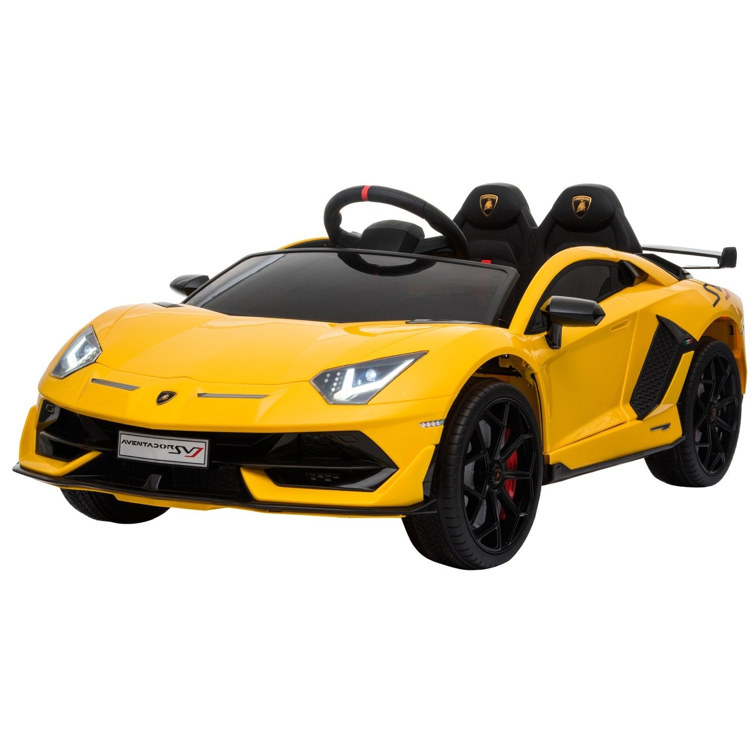 Elektrisk Barnbil Med Fjärrkontroll Lamborghini Svj Licensierad För 3-8 År 2 X 550 Motorer Mp3/Usb Ljus Musik Gul 123 X 66,5 X 45,5 Cm