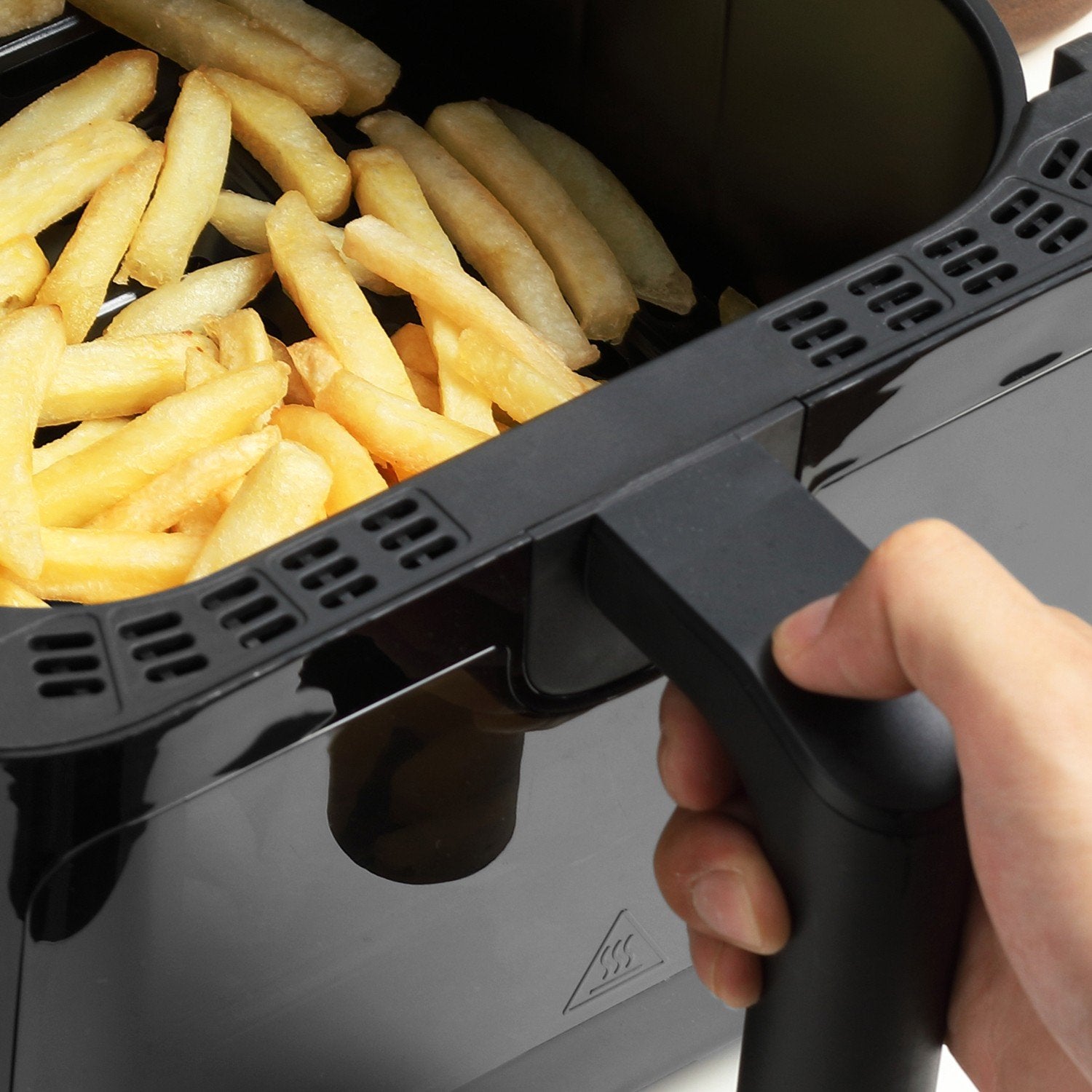 Varmluftsfritös Airfryer Med Pekskärm 6,5 L 1350 W 4 I 1 Designfritös Med Timer, Visningsfönster, Non-Stick-Korg Och Överhettningsskydd