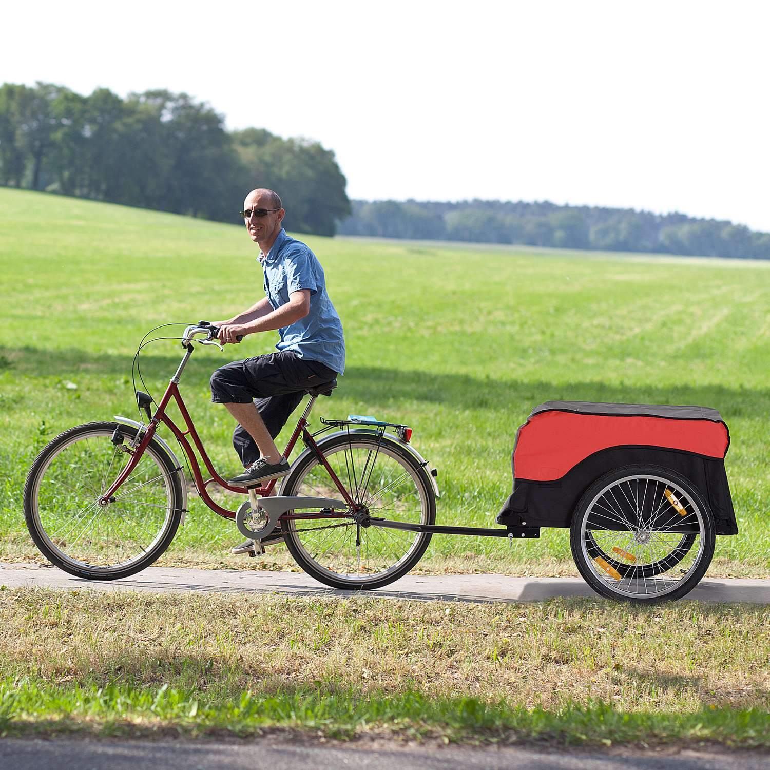 Transportvagn, Lastvagn, Cykelvagn, Lastvagn, Röd-Svart