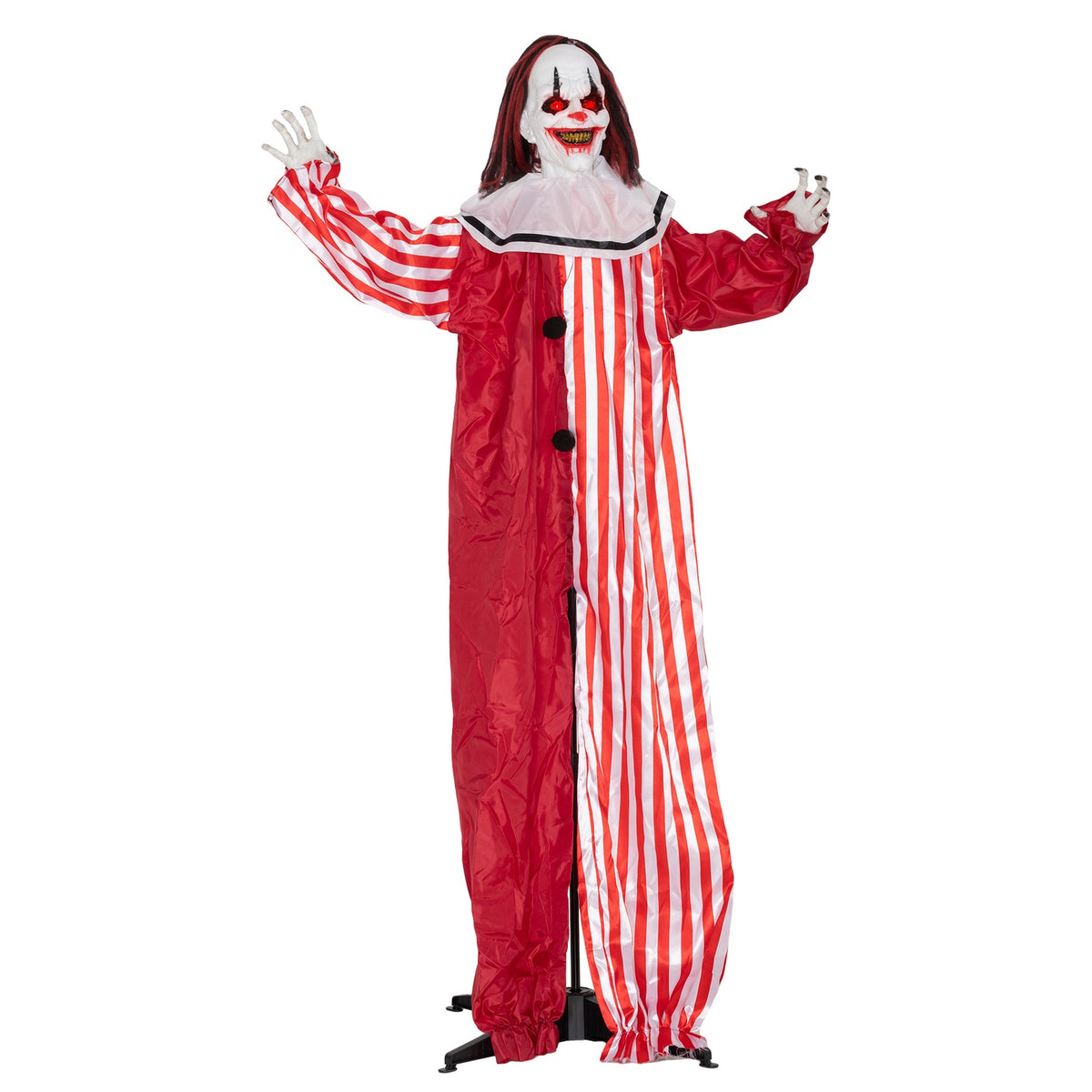 Halloweenclowndecoratie, 165 cm, ledlampen, geluidseffecten