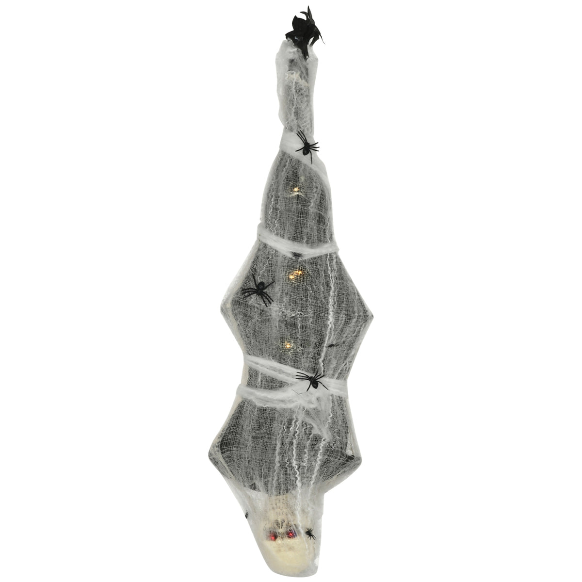 Závěsná halloweenská kostra mumie se svítícíma očima, 170 cm