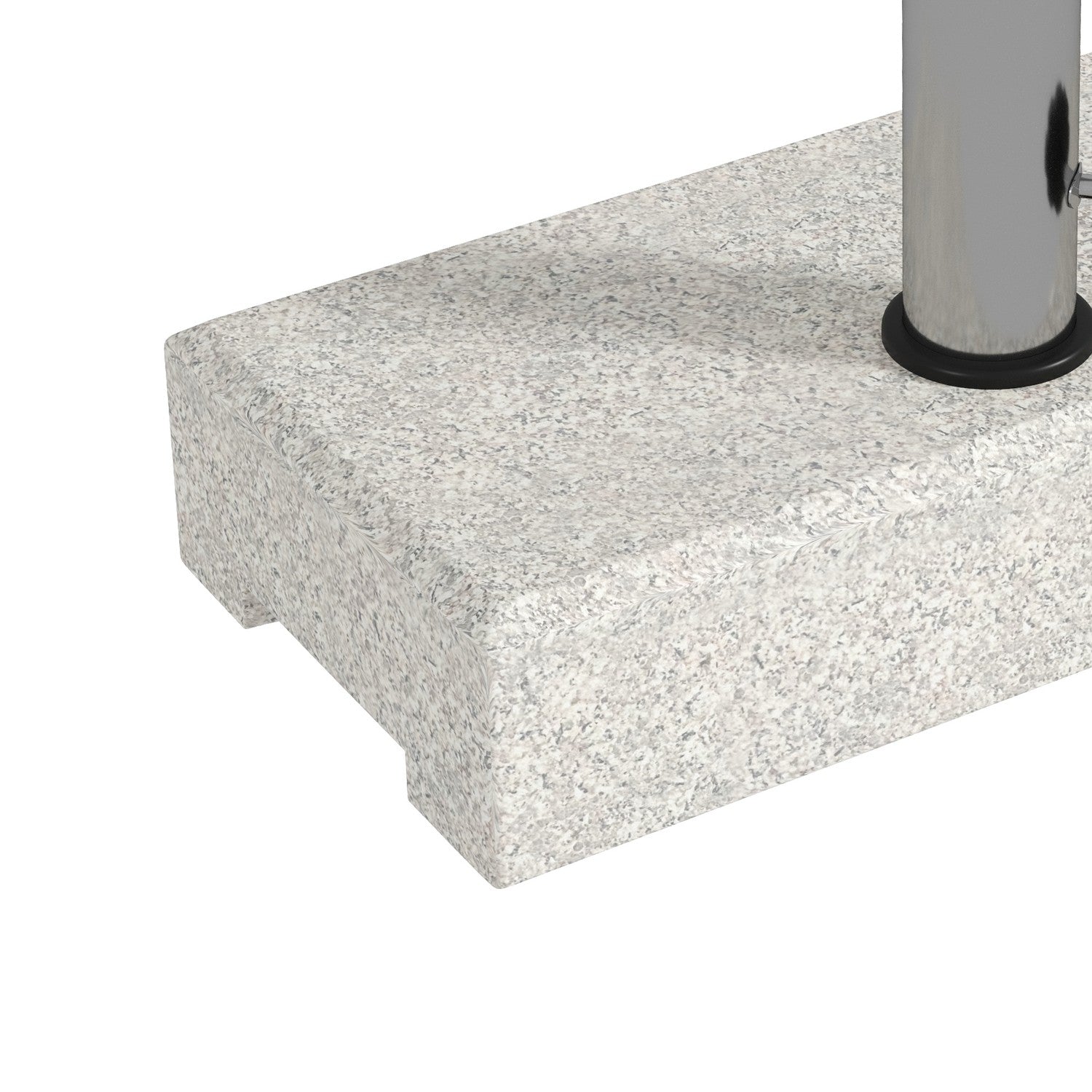 Halvrunda parasollbas, granit, 25 kg, passar 32-48 mm stolpar