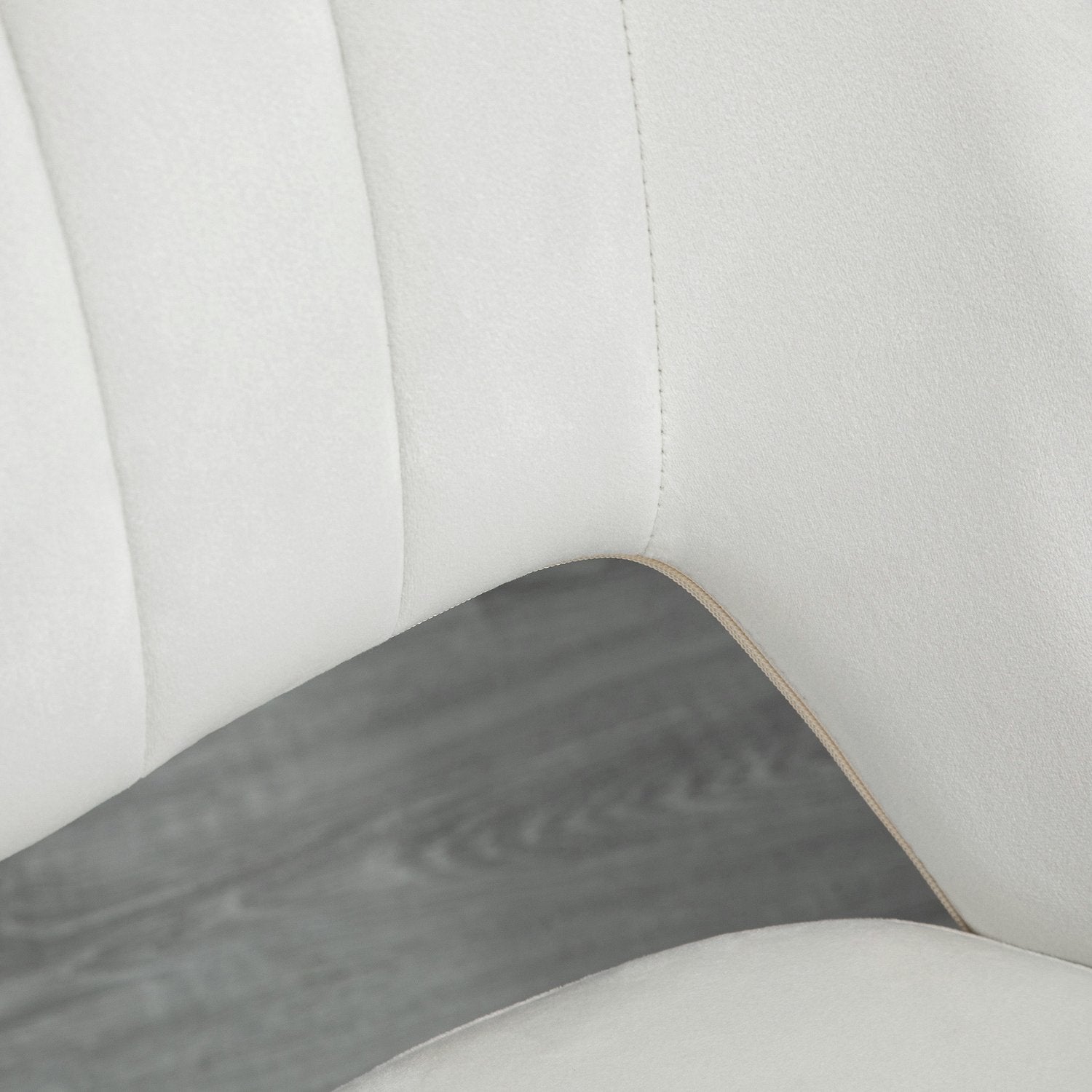 Höjdjusterbar beige snurrstol för kontor & vardagsrum