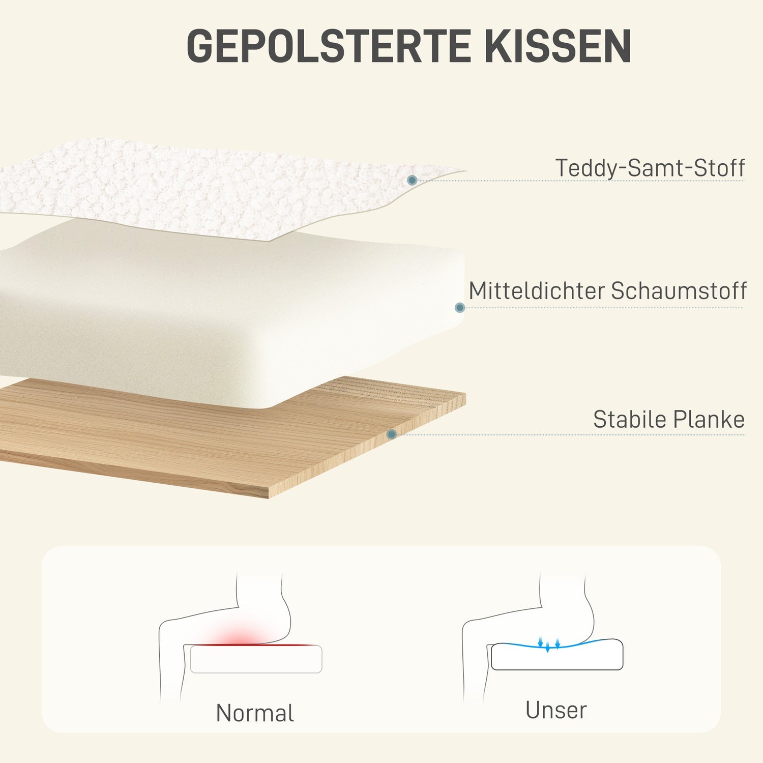 Höjdjusterbar kontorsstol i sammet, vridbar, krämvit