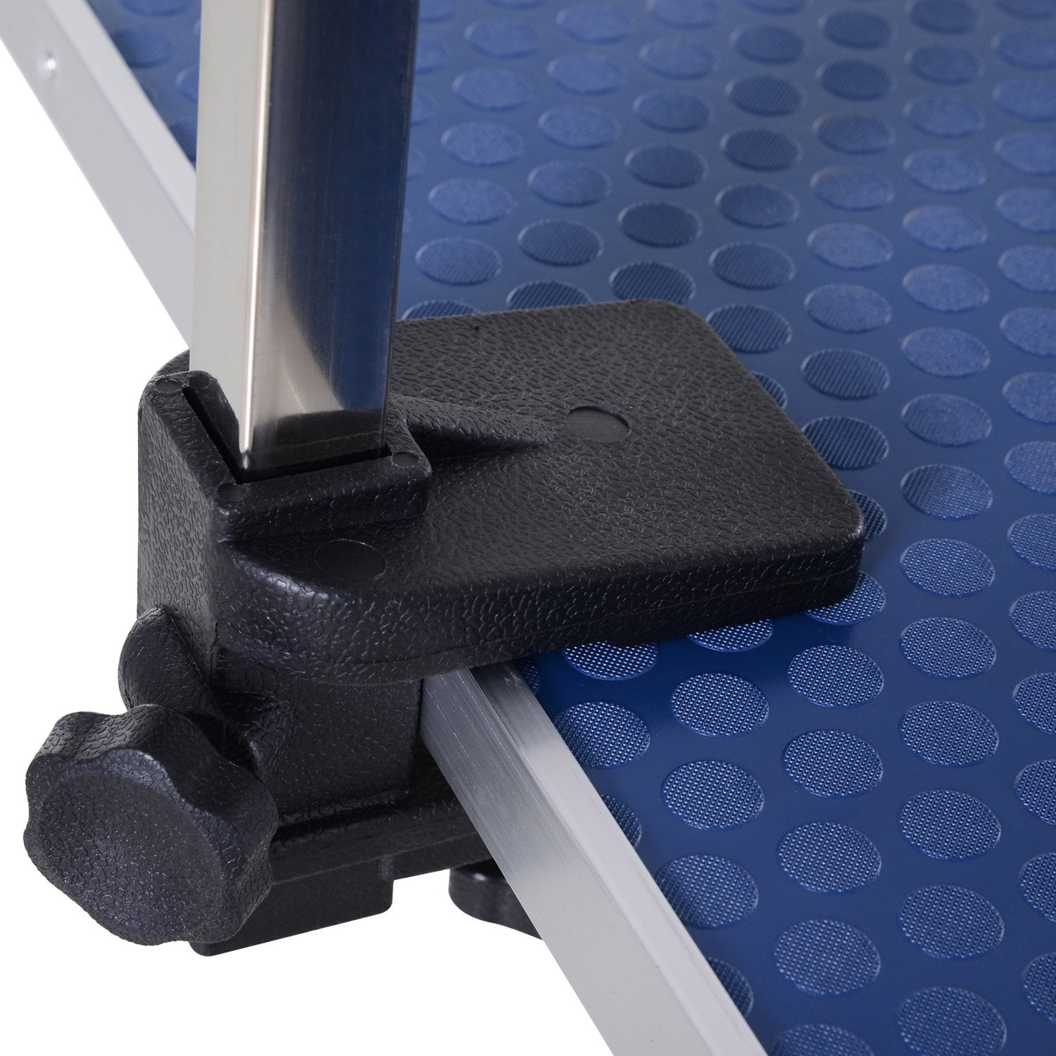 Höjdjusterbart hundskötselbord i rostfritt stål, blått