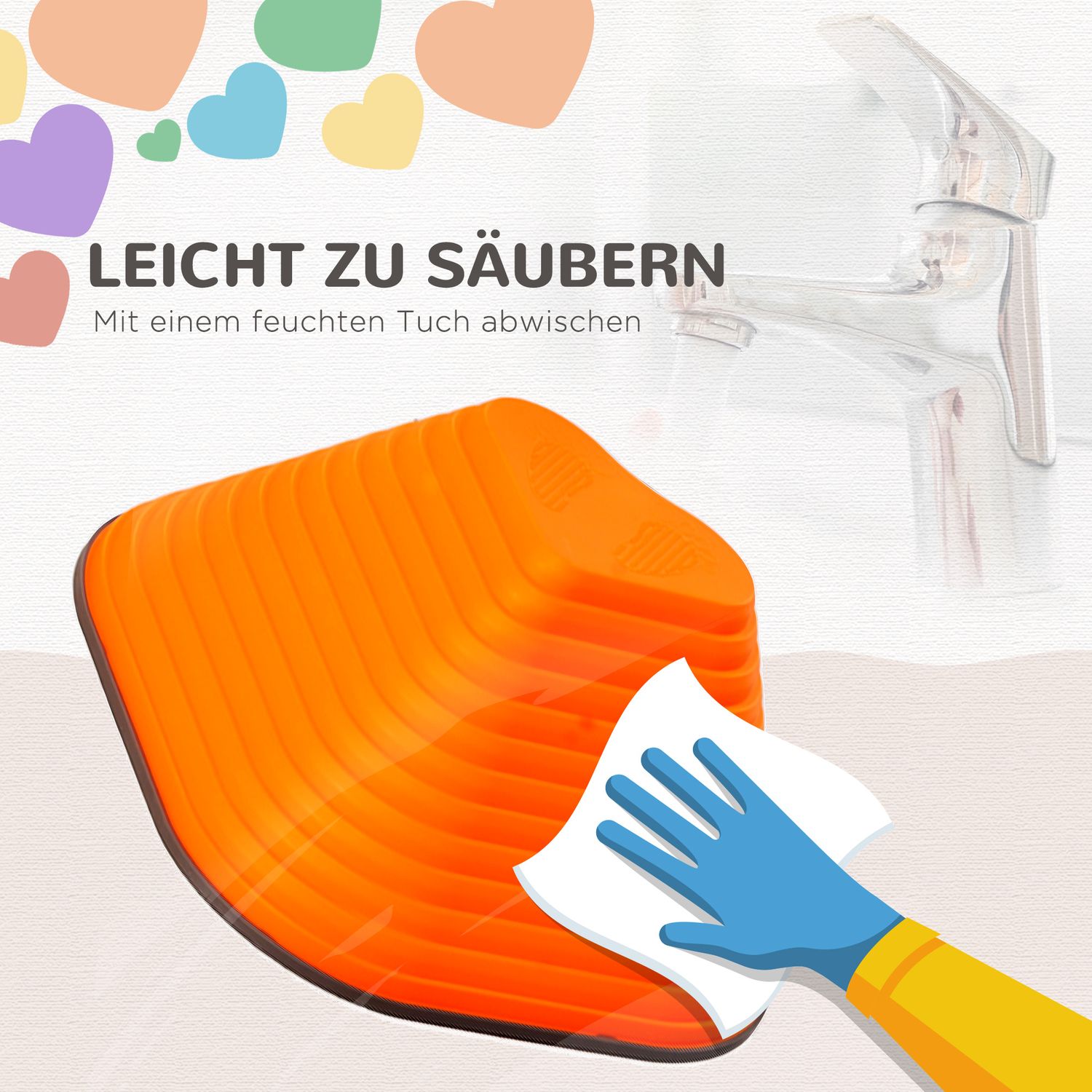 Hjärtformade flodstenar – 11 st, färgglada, halkfria, 3-8 år