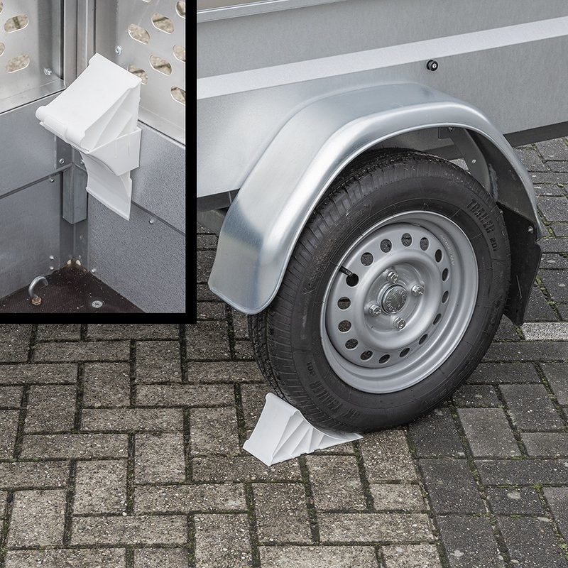 Hjulkloss plast vit inkl. hållare