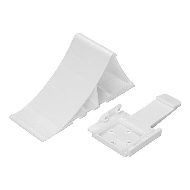 Hjulkloss plast vit inkl. hållare platt