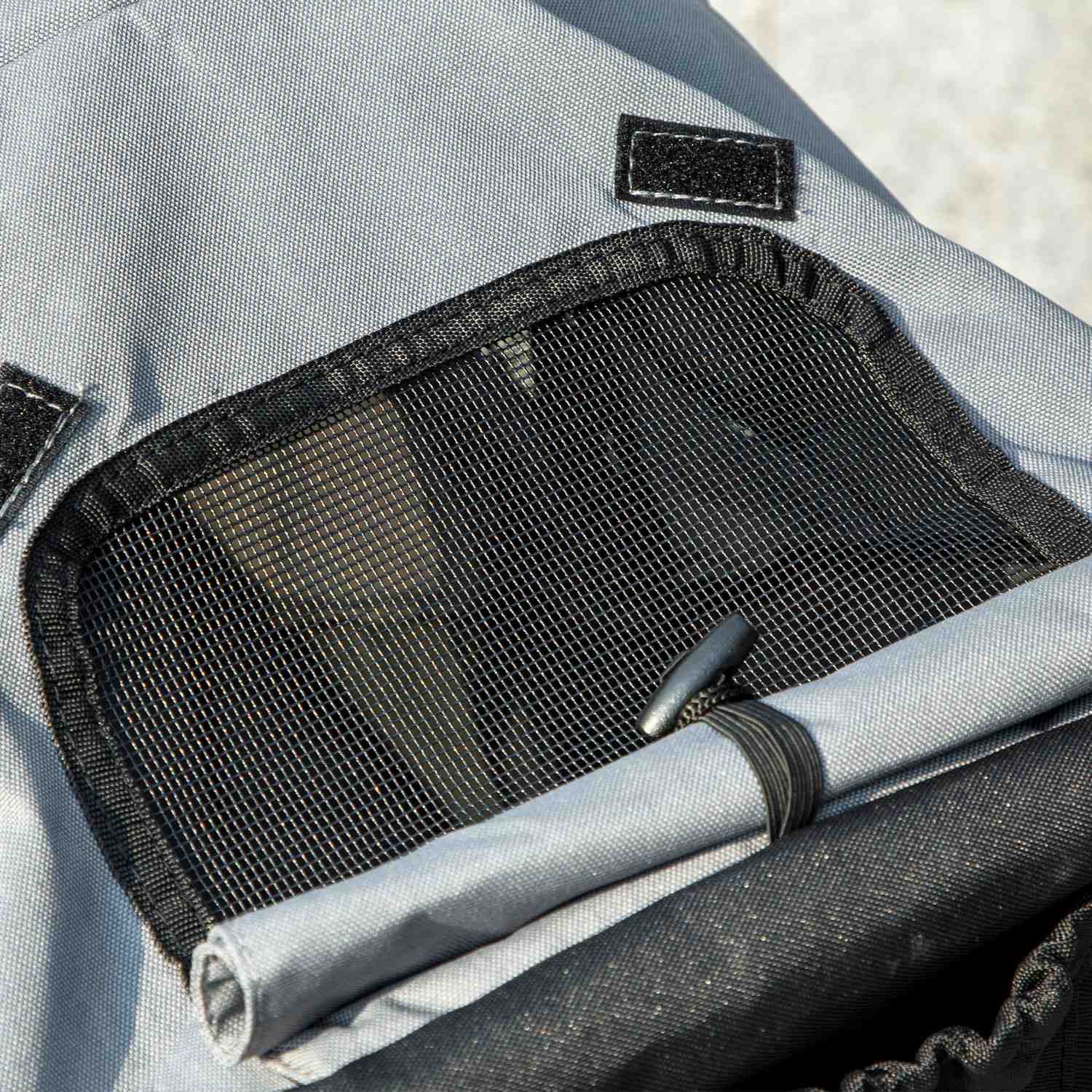 Hopfällbar hund- och kattvagn, 3-hjulig, upp till 10 kg, grå