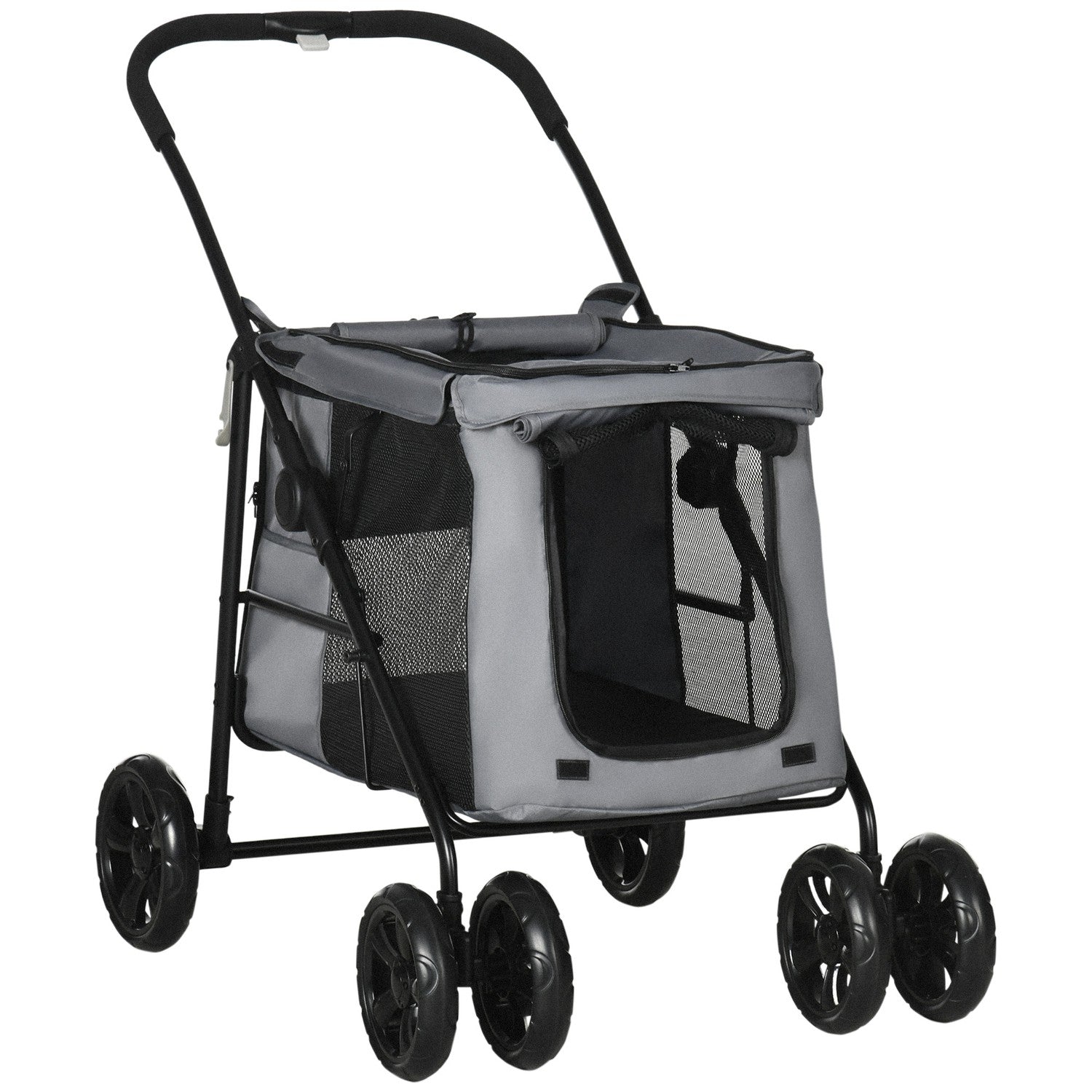 Opvouwbare hondenbuggy met kussen, gaas, 20 kg capaciteit
