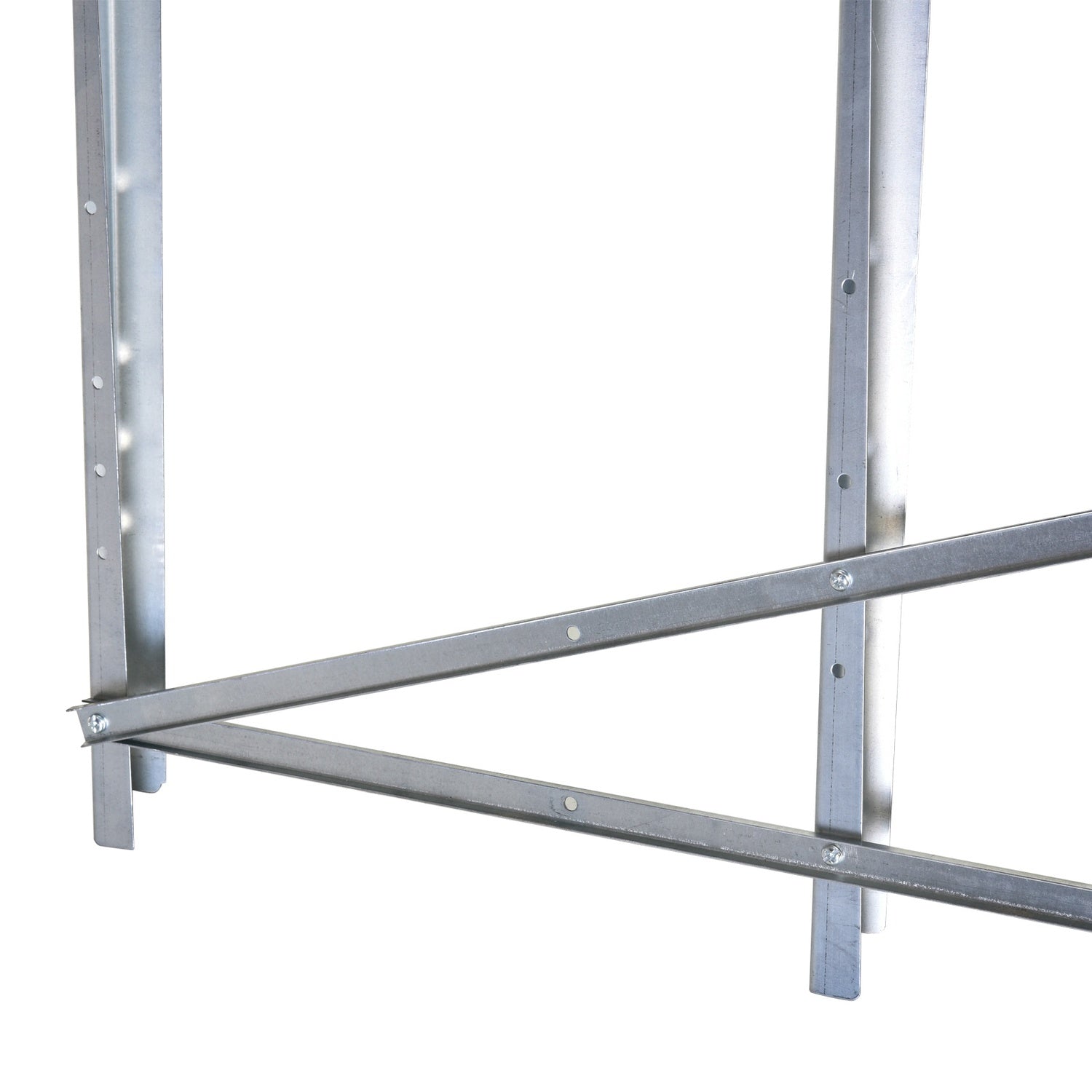 Hopfällbar silvermetallsåg för ved – 83x83x79 cm