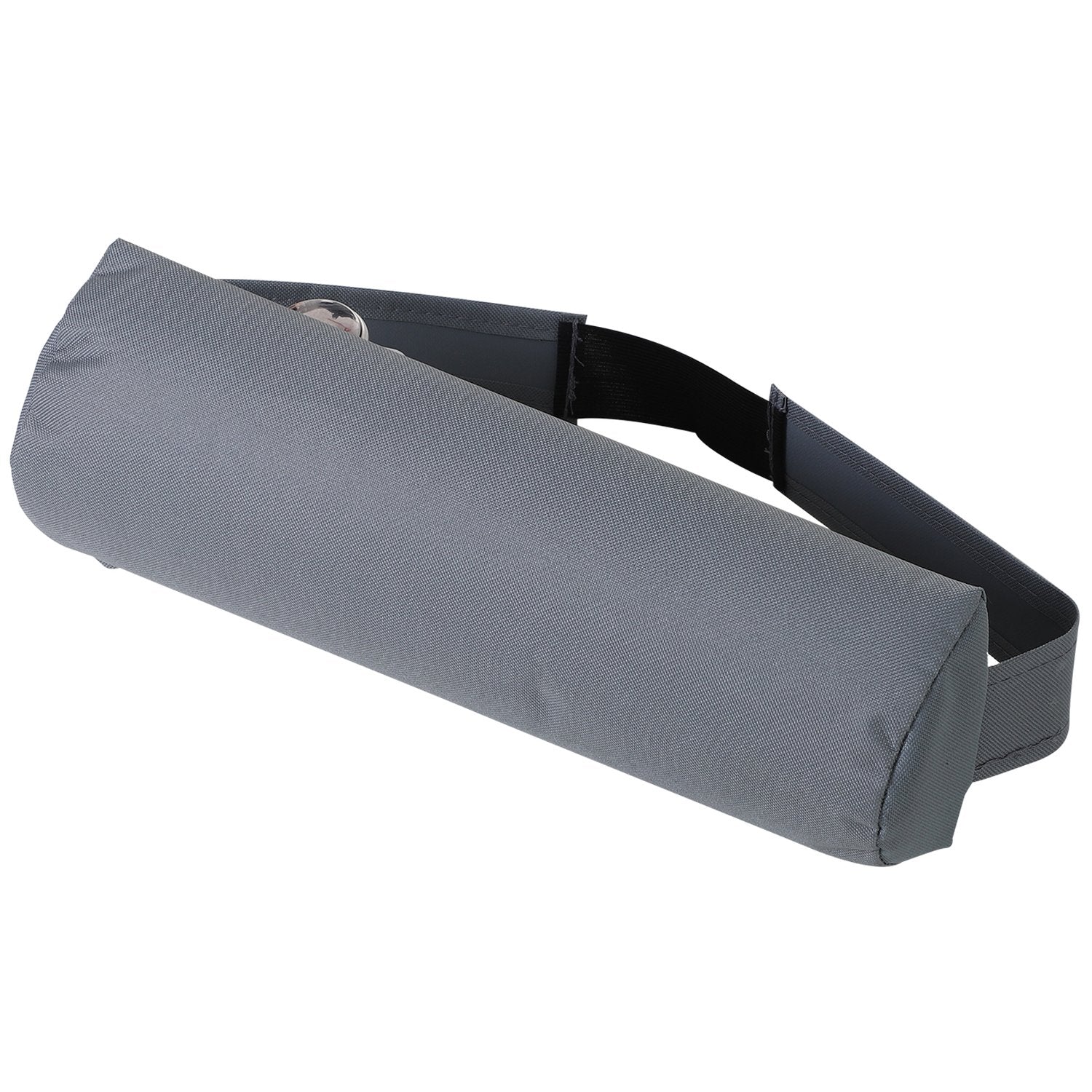 Hopfällbar solstol med kudde, metall & Oxford-tyg, grå