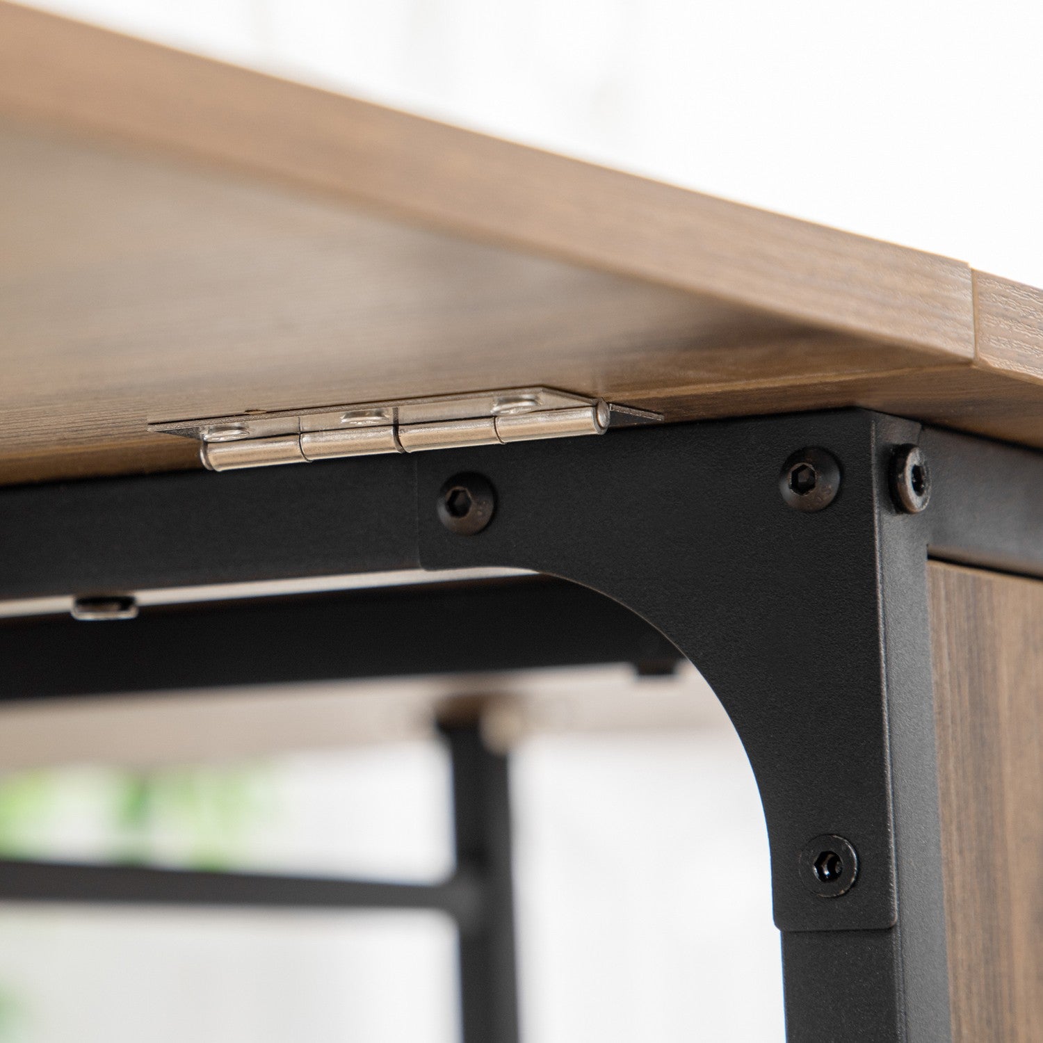 Hopfällbart matbord för 6, Kompakt & Mobilt, Ljusbrunt