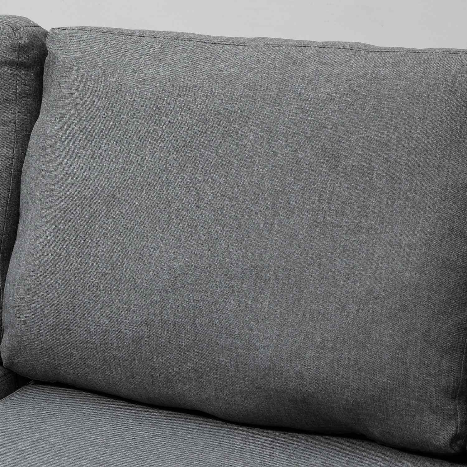 Hörnbäddsoffa, Förvaring, L-Shape, Linen Touch, Ljusgrå