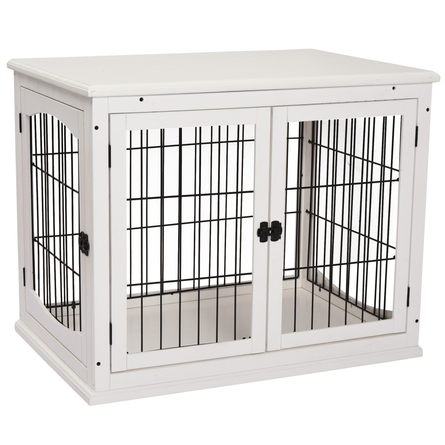 Liten hund hundkennel, inomhusbur, vit 81x58,5x66 cm