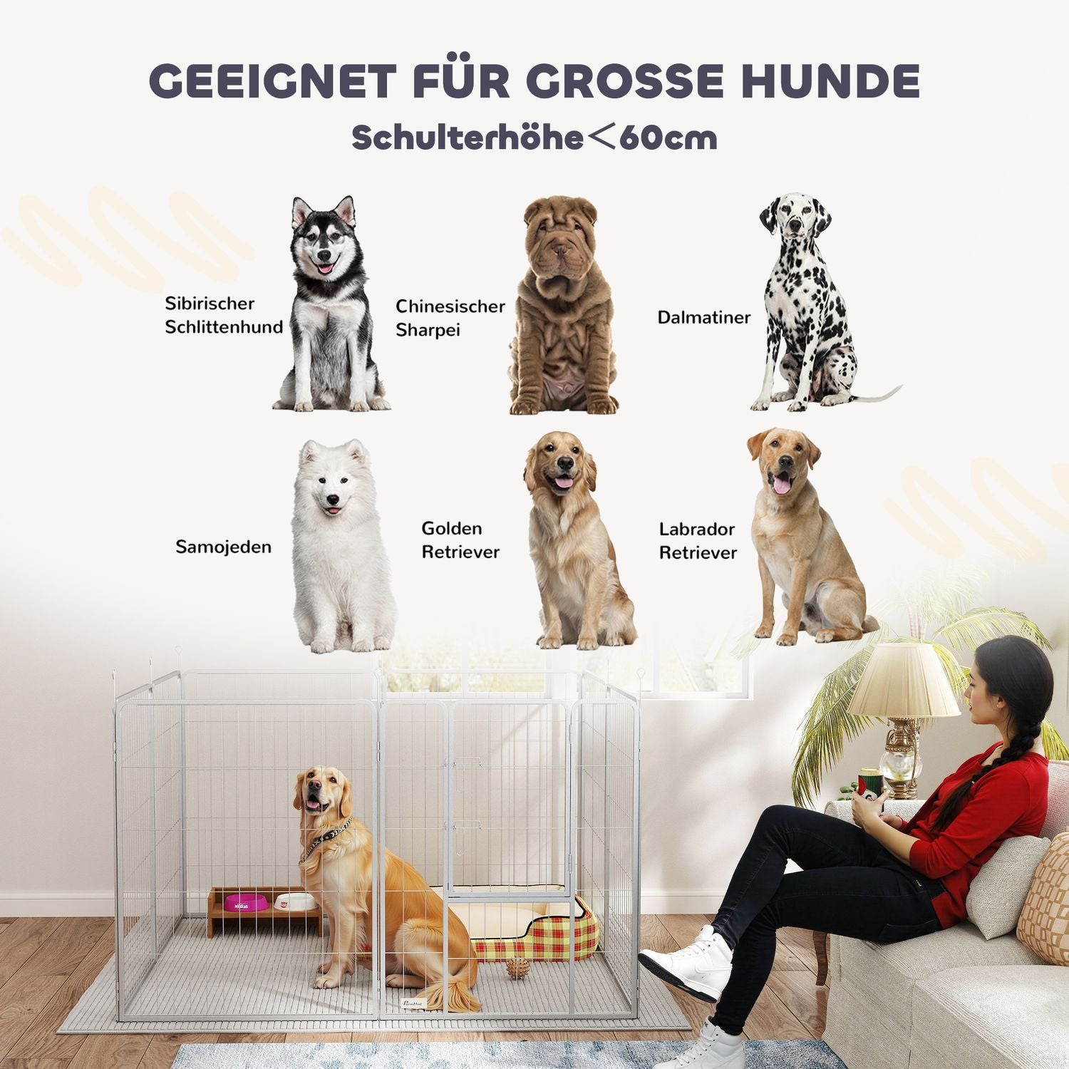 Hundlekhage, Utomhusskåp i stål med dörr, 8-delad