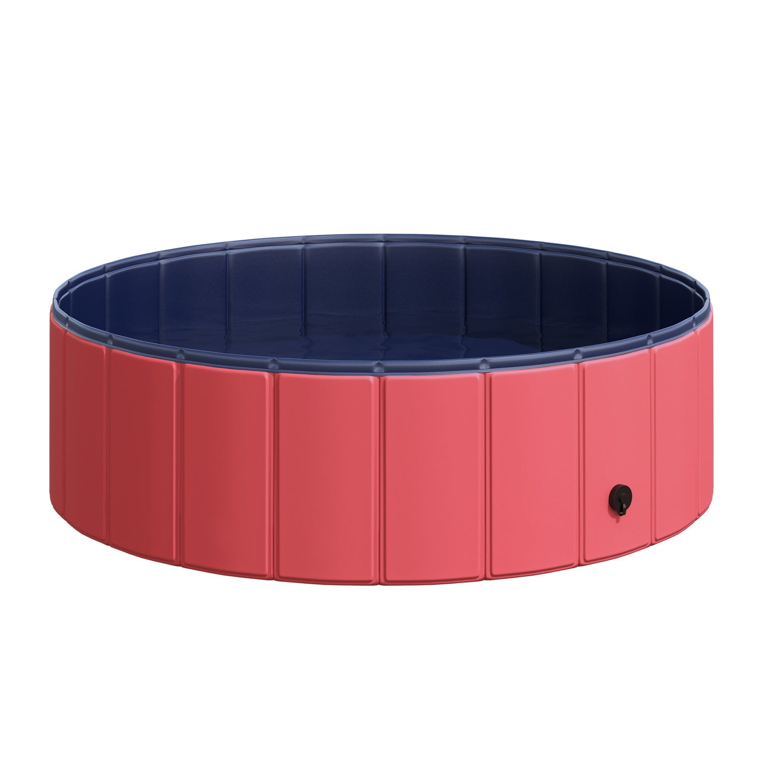 Hundpool, slitstark PVC och trä, 100x30 cm, Röd