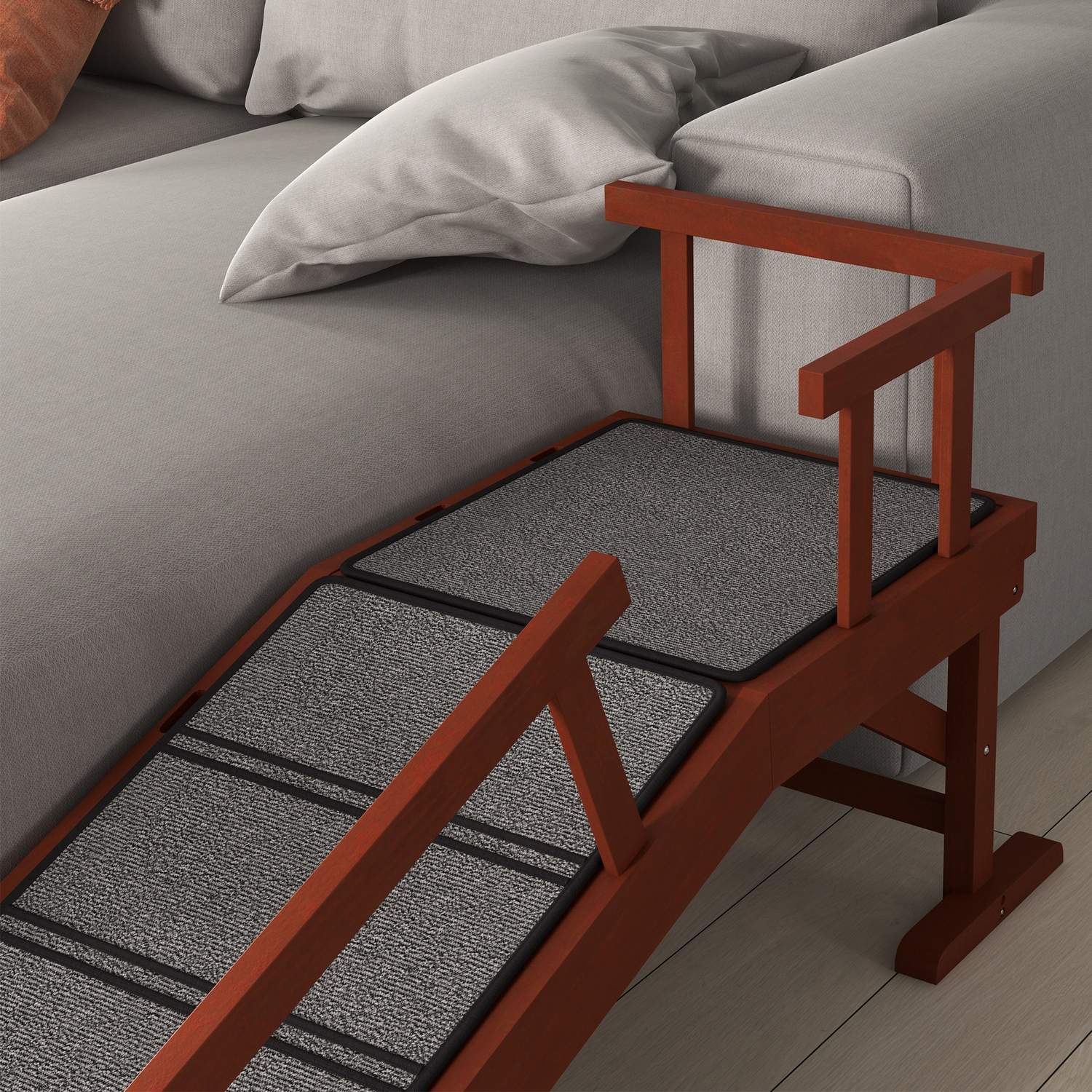 Hundramp med löstagbara skenor, halkfri, stödjer 30 kg