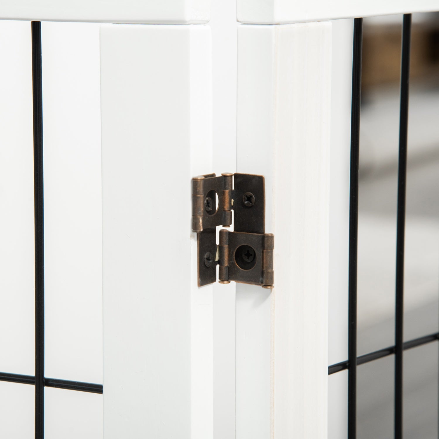 Hundspärrport, Furu, Vit, 185x36x71 cm