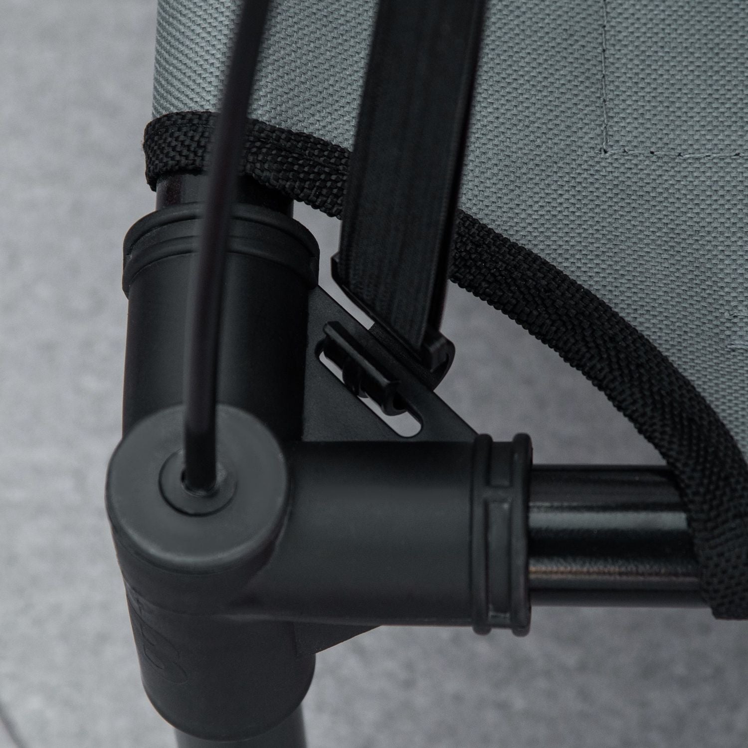 Hundstol utomhus med tak – Andningsbart tyg, grå