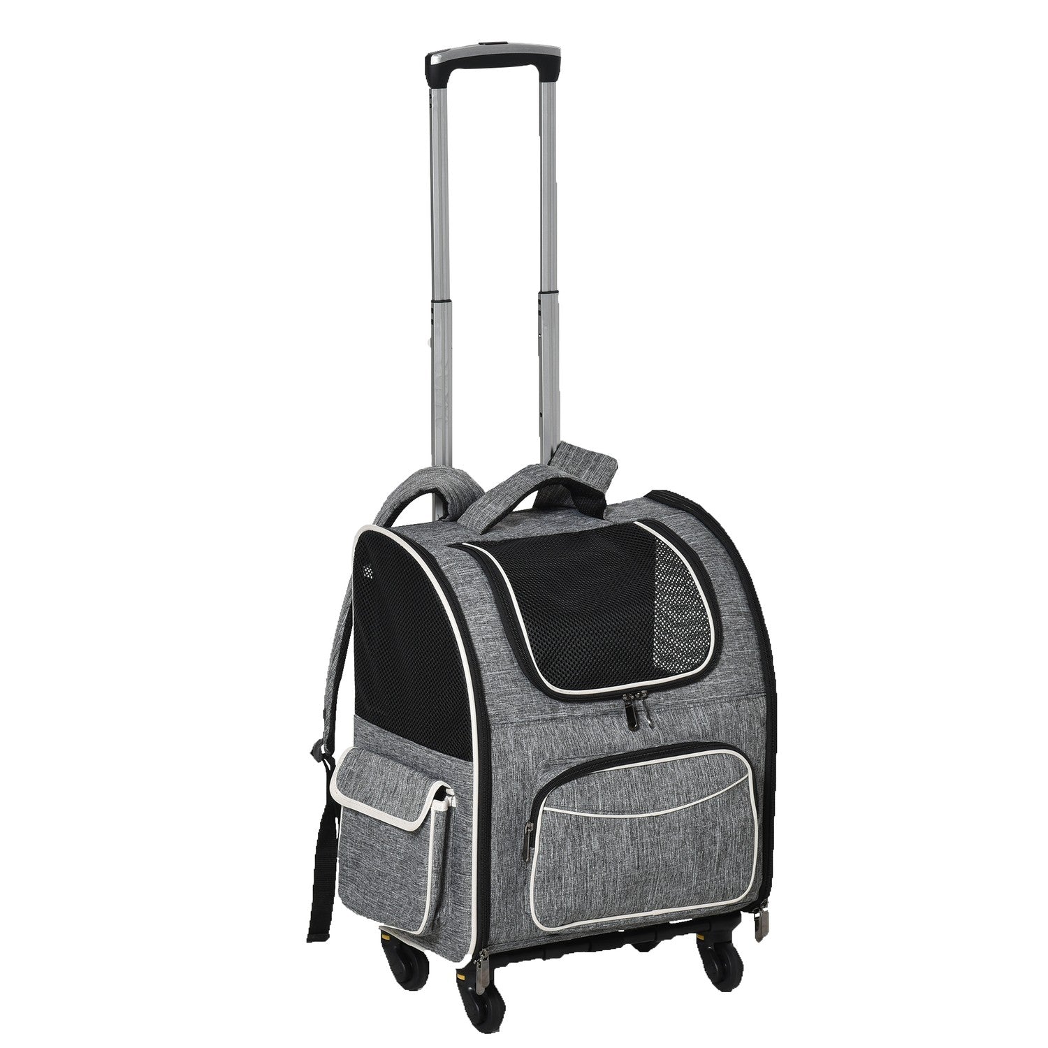 Pet Carrier Ryggsäck & Trolley – Grå, 43x33x51,5 cm