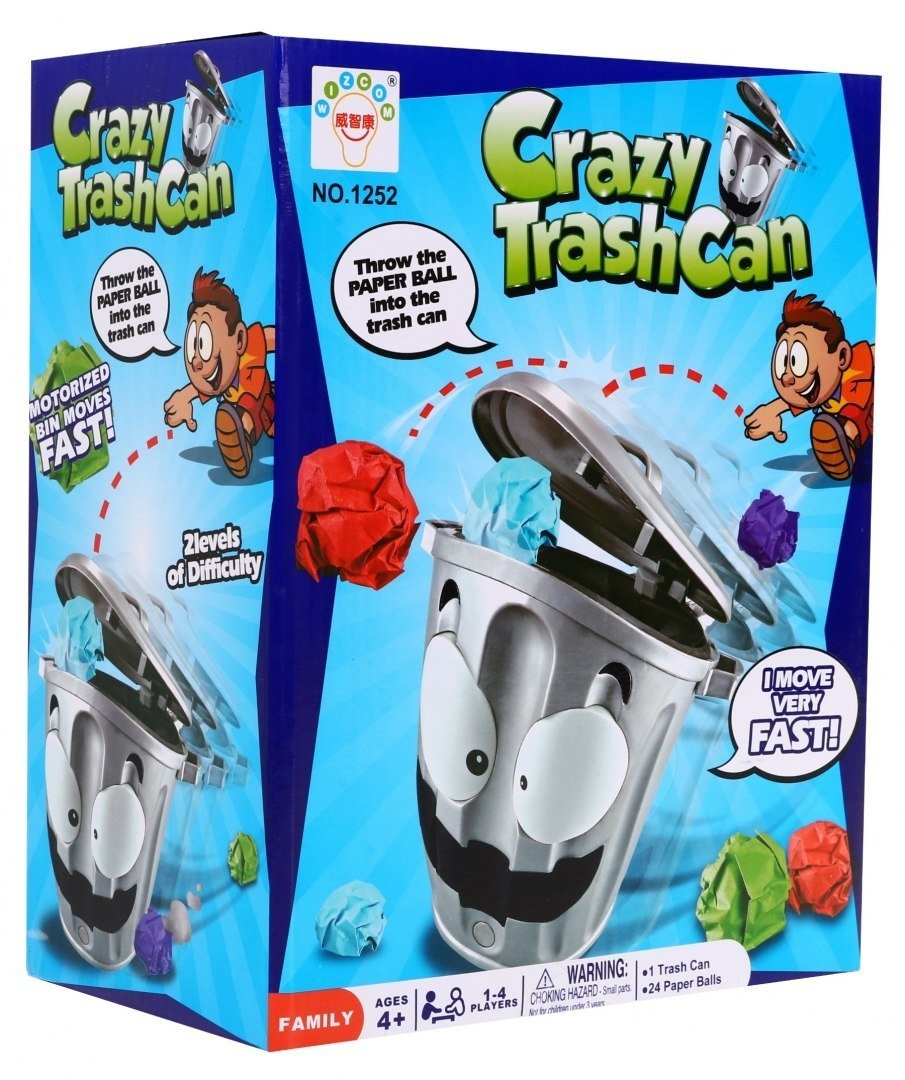 Interactive Family Game: Moving Trash Bin Challenge